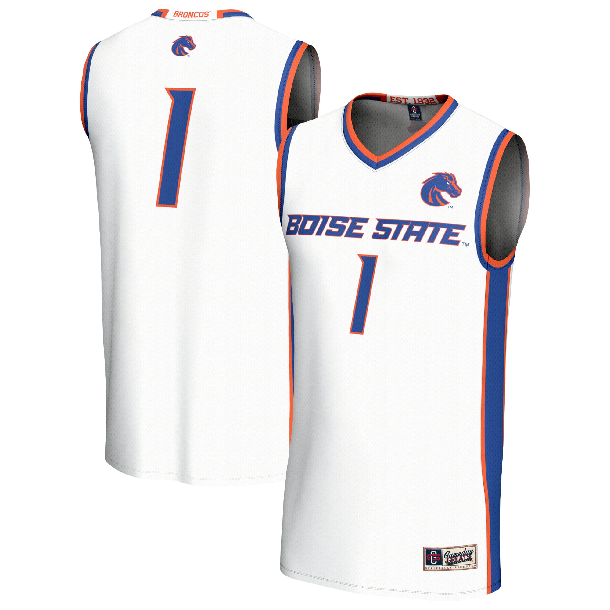 Men's Boise State Broncos White Fashion Jersey