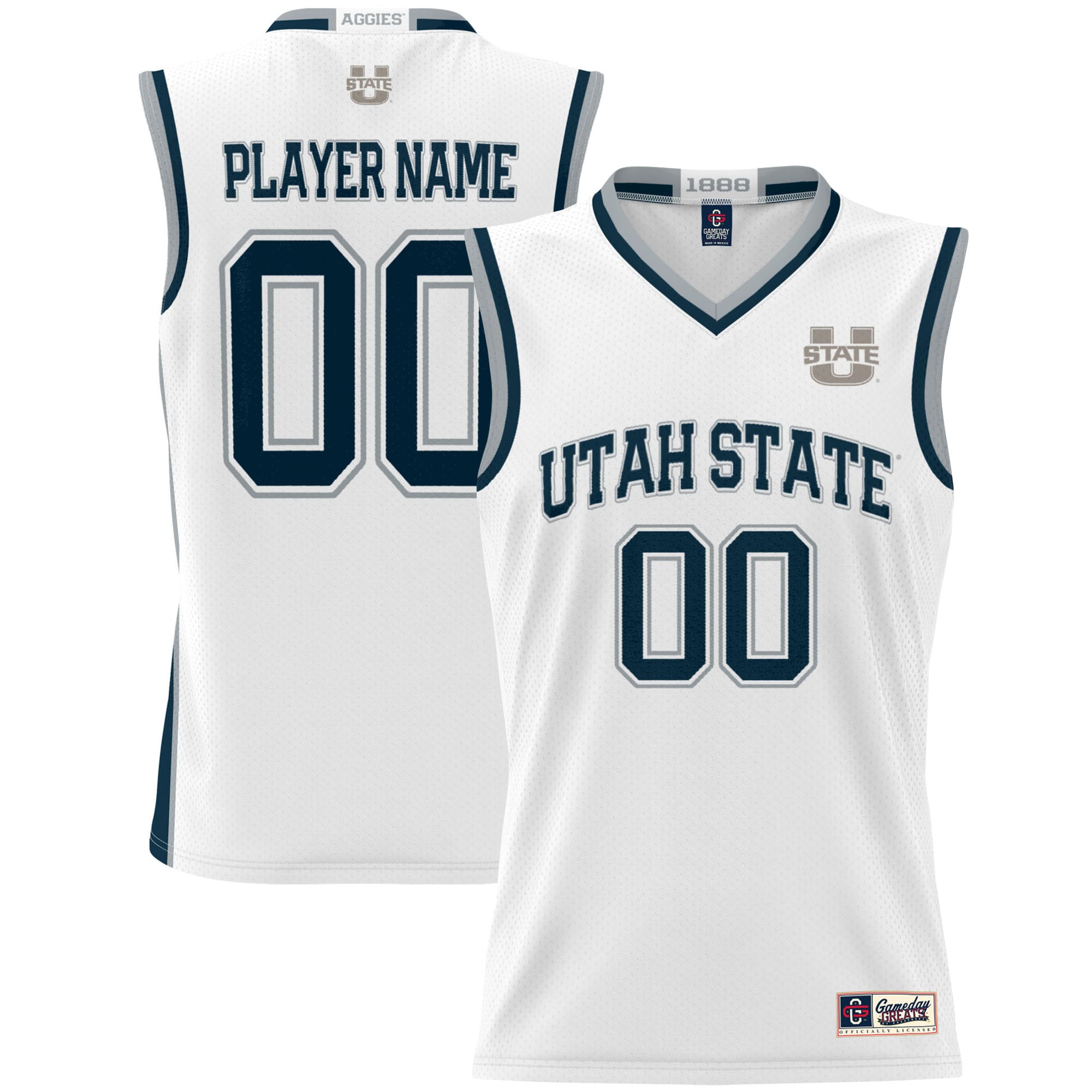 Men's Utah State Aggies White Player Jersey