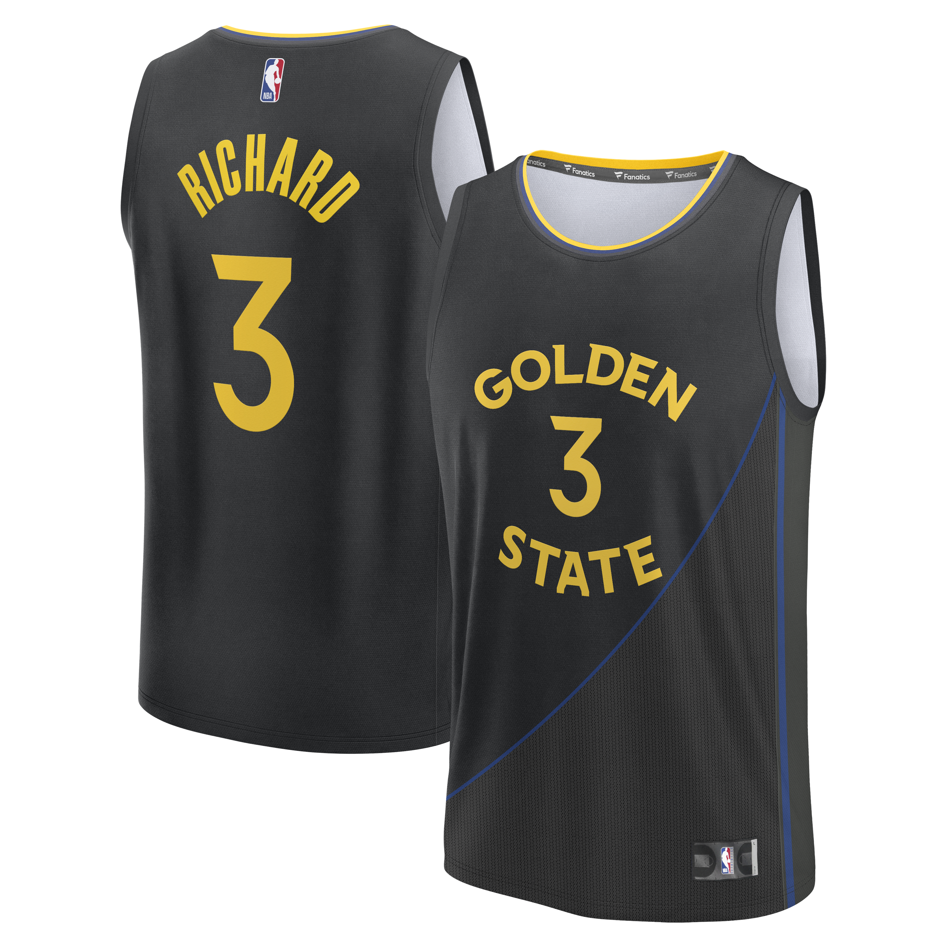 Kids' Golden State Warriors Black Statement Player Jersey