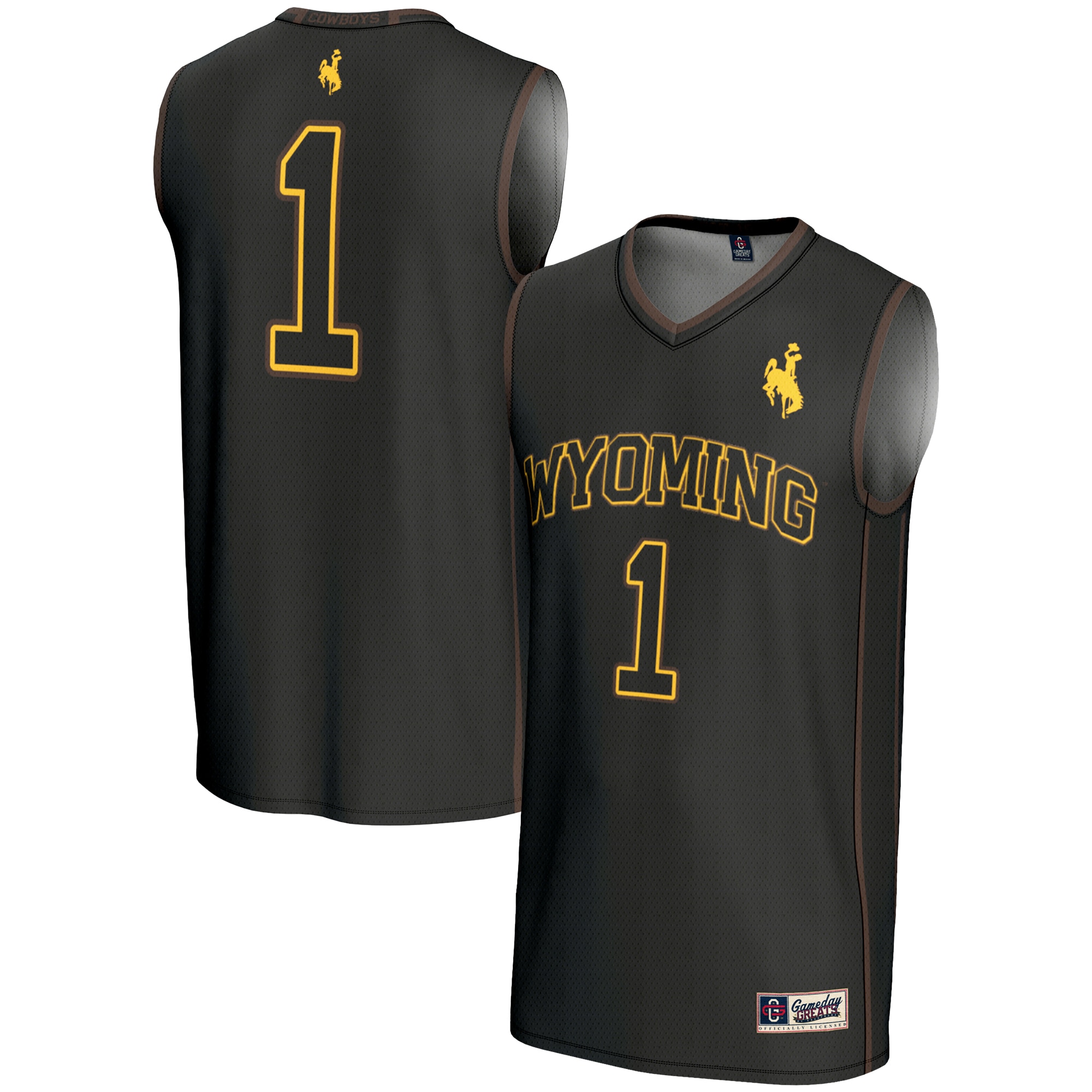 Kids' Wyoming Cowboys Black Jersey