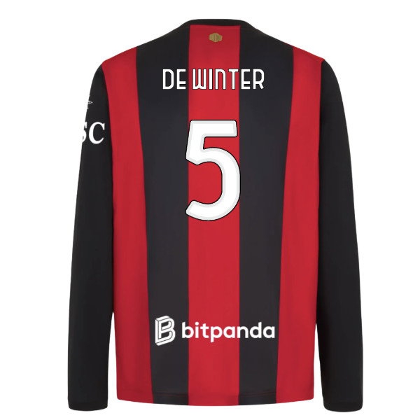 Men's AC Milan 2026/27 Home Long Sleeve Jersey