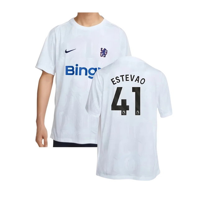 Kids' Chelsea 2025/26 White Pro Jersey