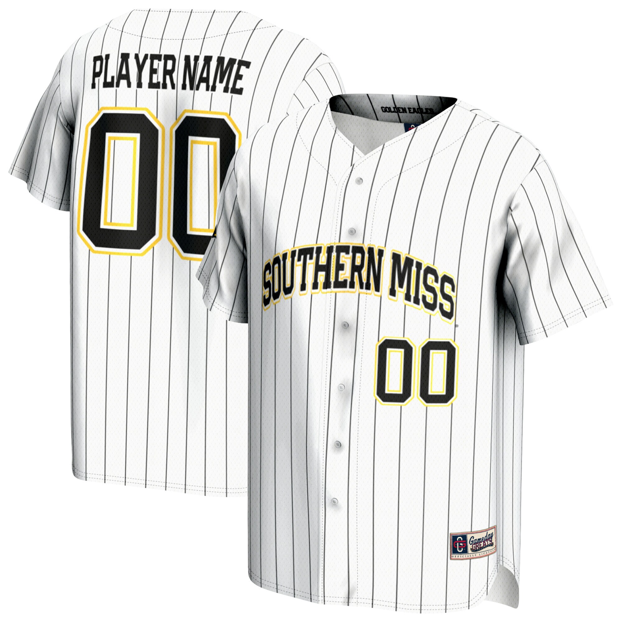 Men's Southern Miss Golden White Player Jersey