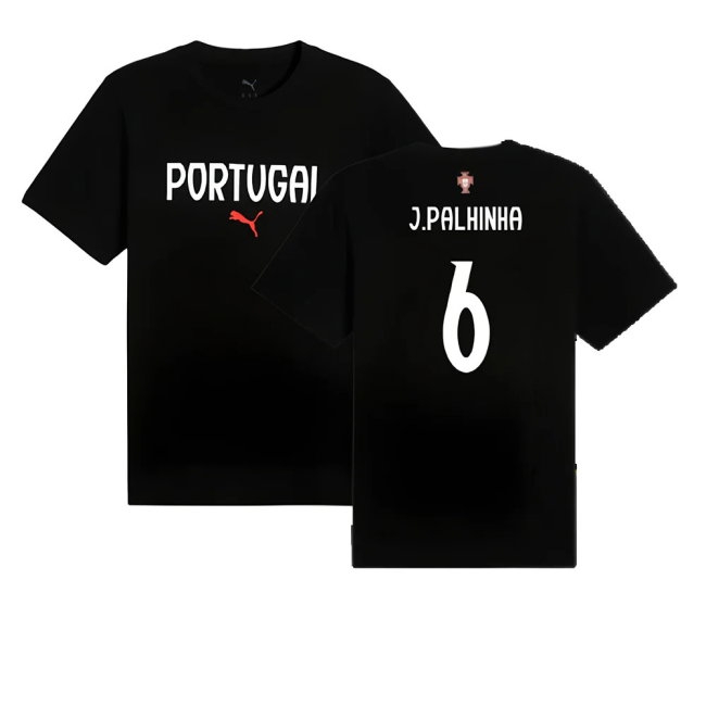 Men's Portugal 2025/26 Black Tee