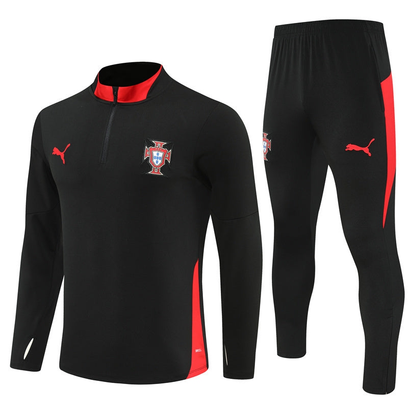 Men's Portugal 2025/26 Black Training Tracksuit