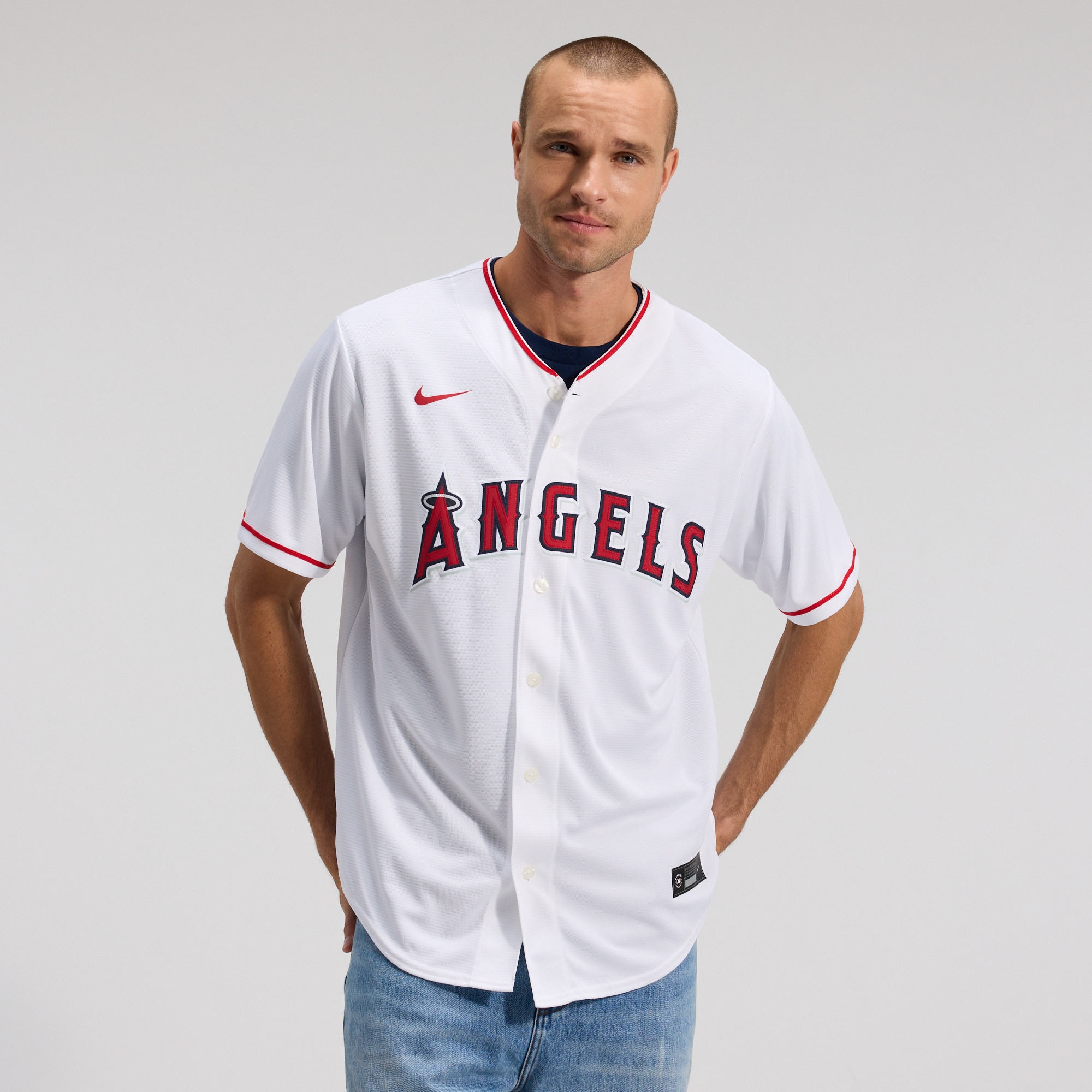Men's Los Angeles Angels White Replica Jersey