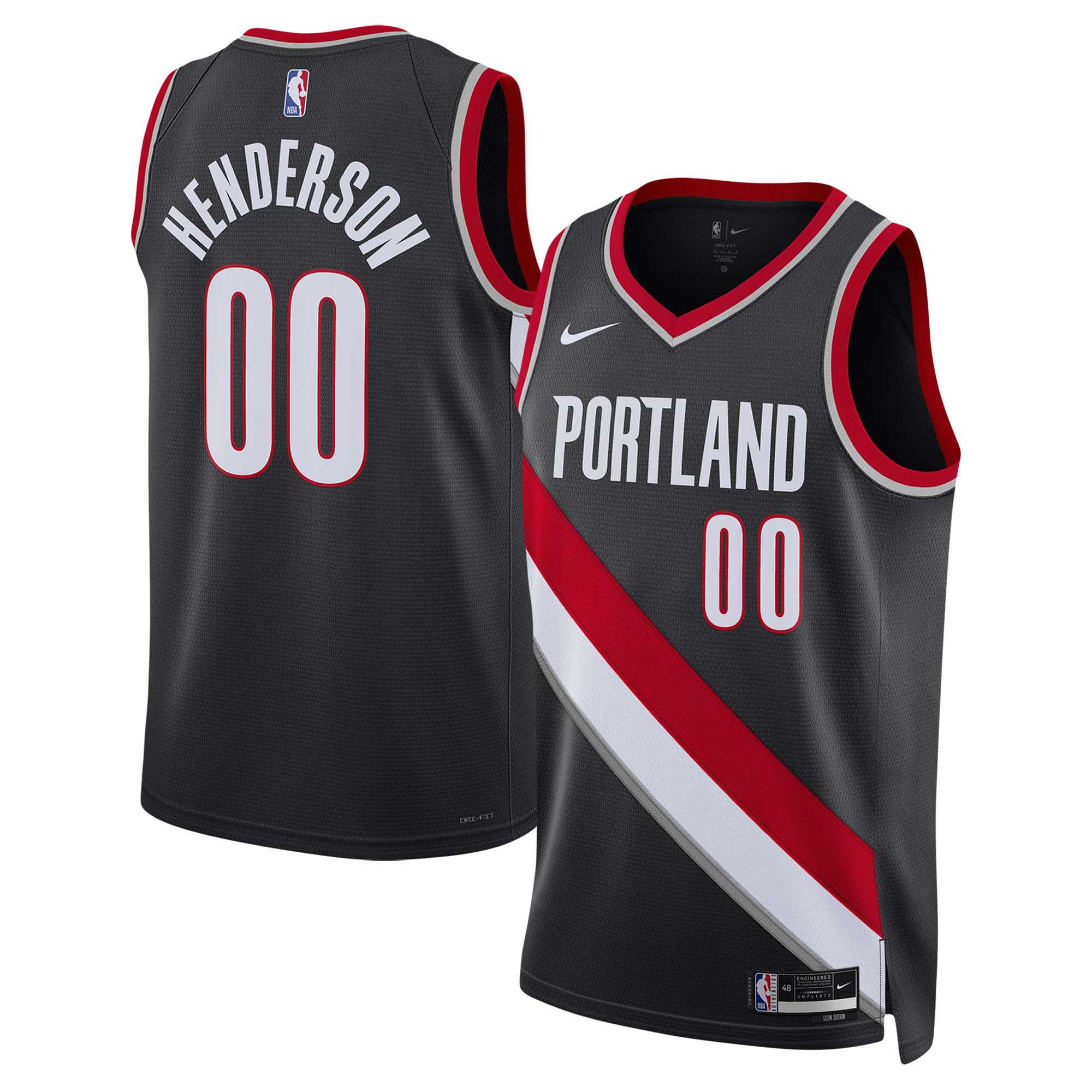 Women's Portland Trail Blazers 2023 Black Icon Swingman Jersey