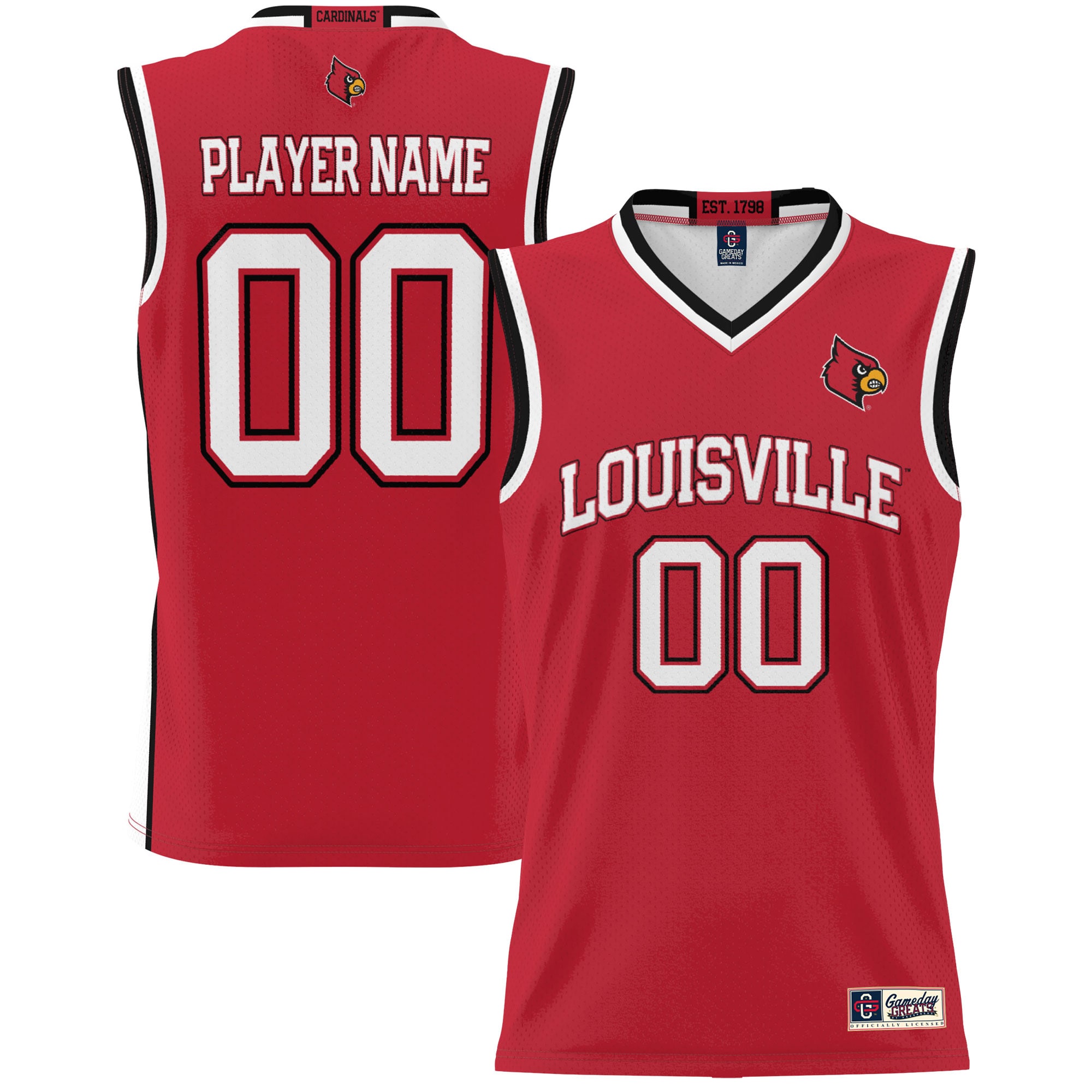 Men's Louisville Cardinals Red Player Jersey