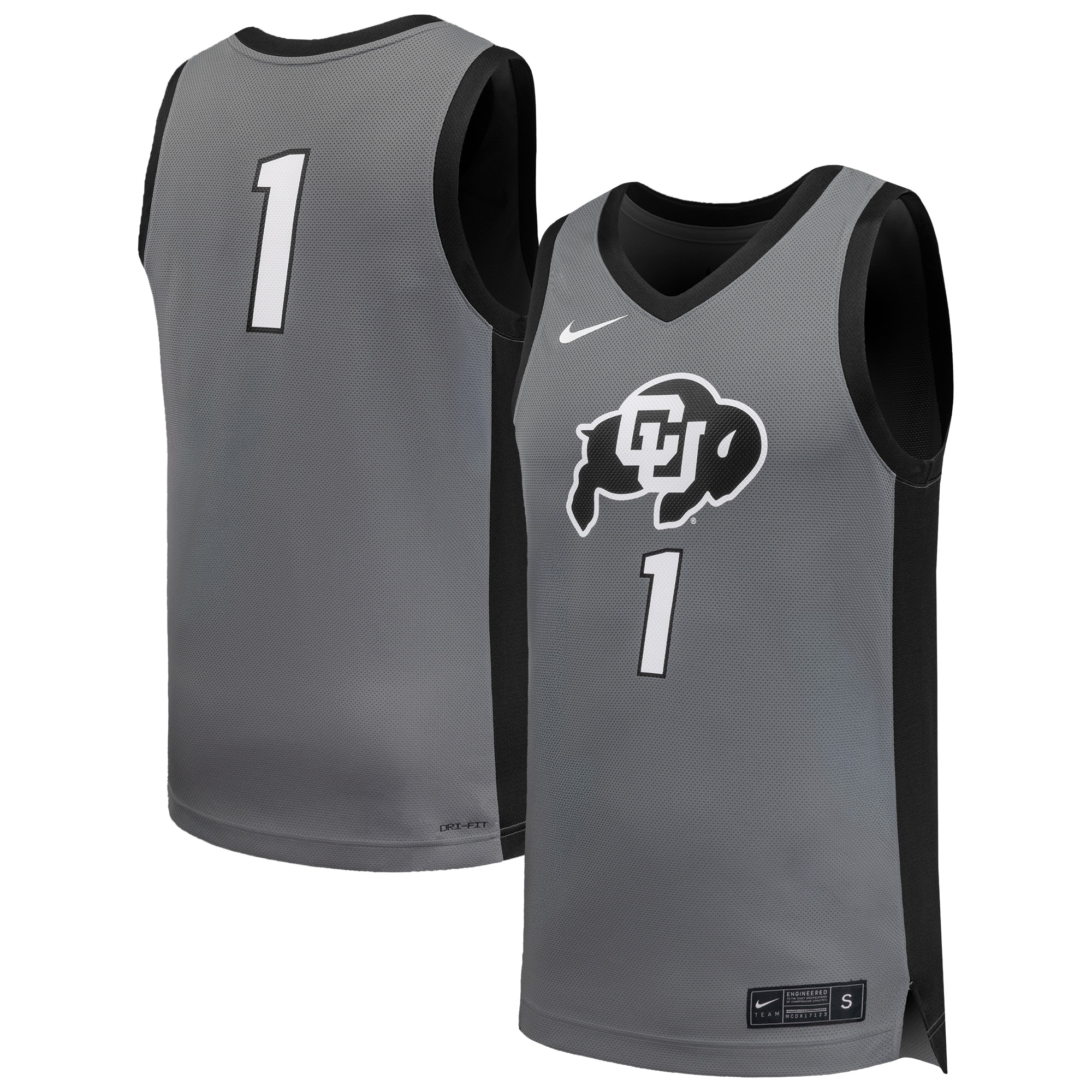 Men's Colorado Buffaloes Gray Replica Jersey