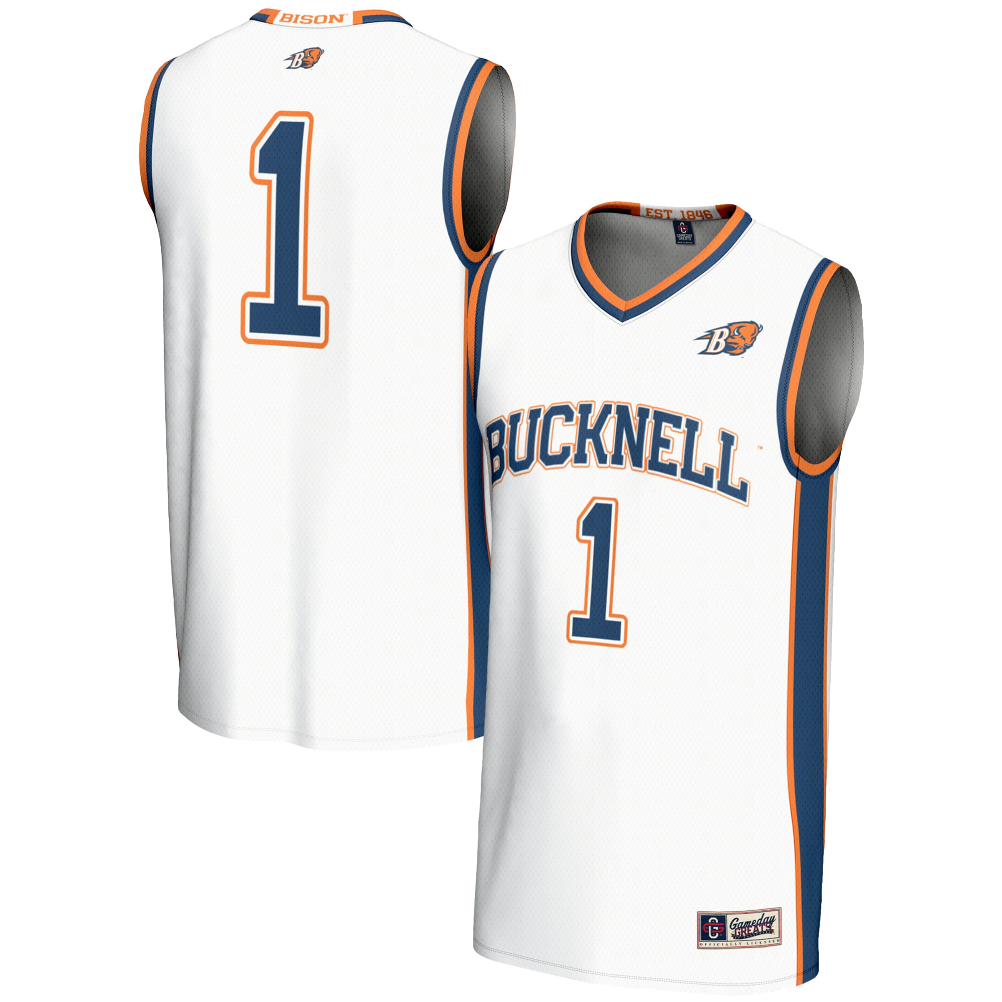 Men's Bucknell Bison White Jersey
