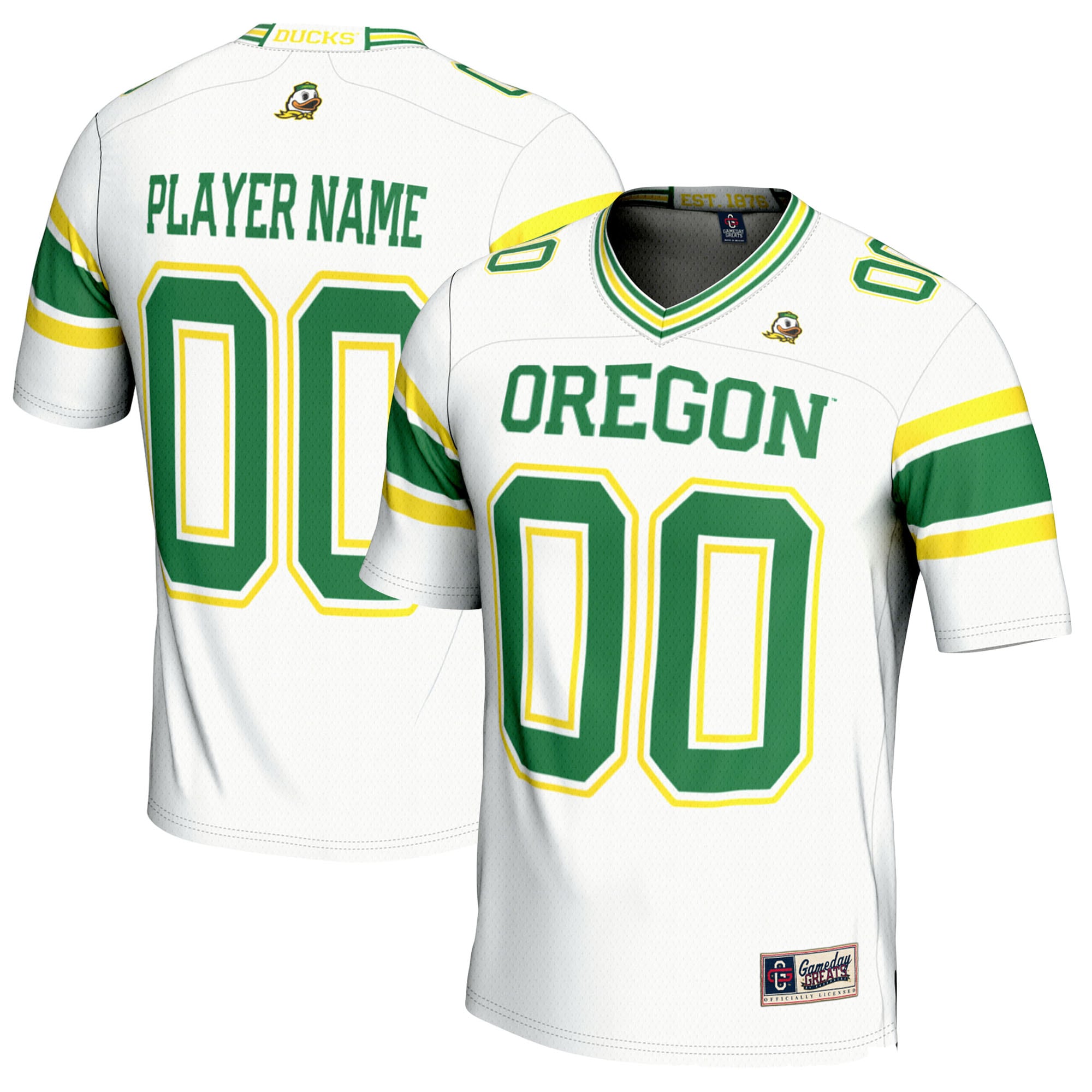 Men's Oregon Ducks White Player Jersey