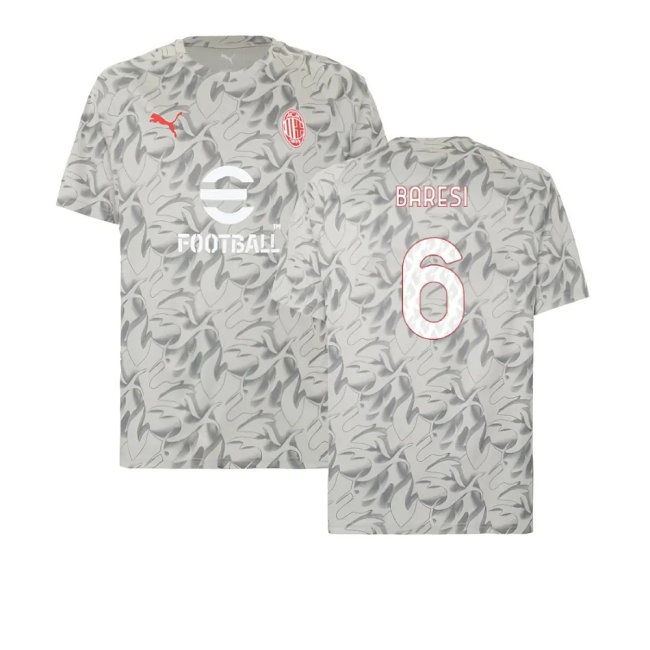 Kids' AC Milan 2025/26 Gray Jersey