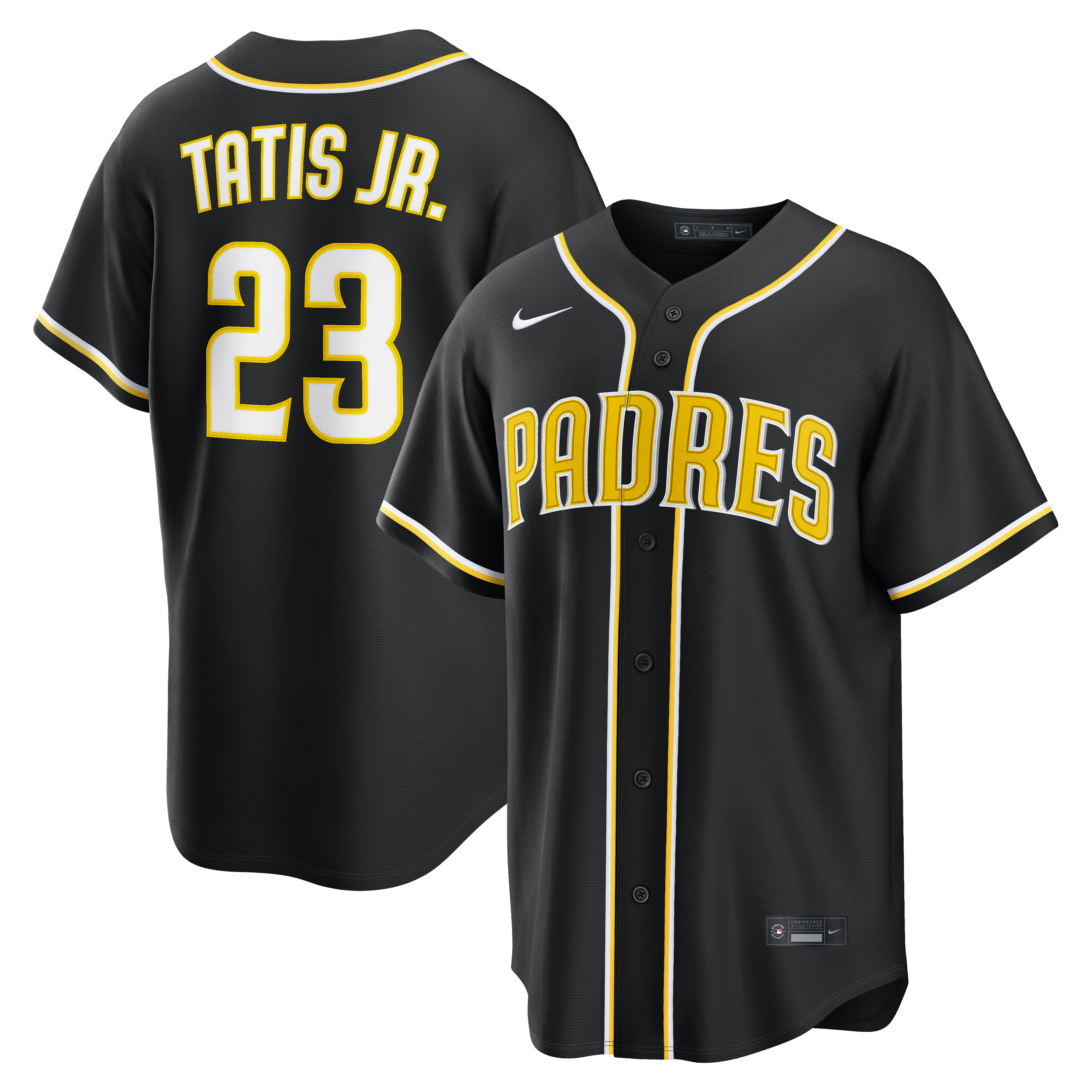 Women's San Diego Padres Black Replica Jersey