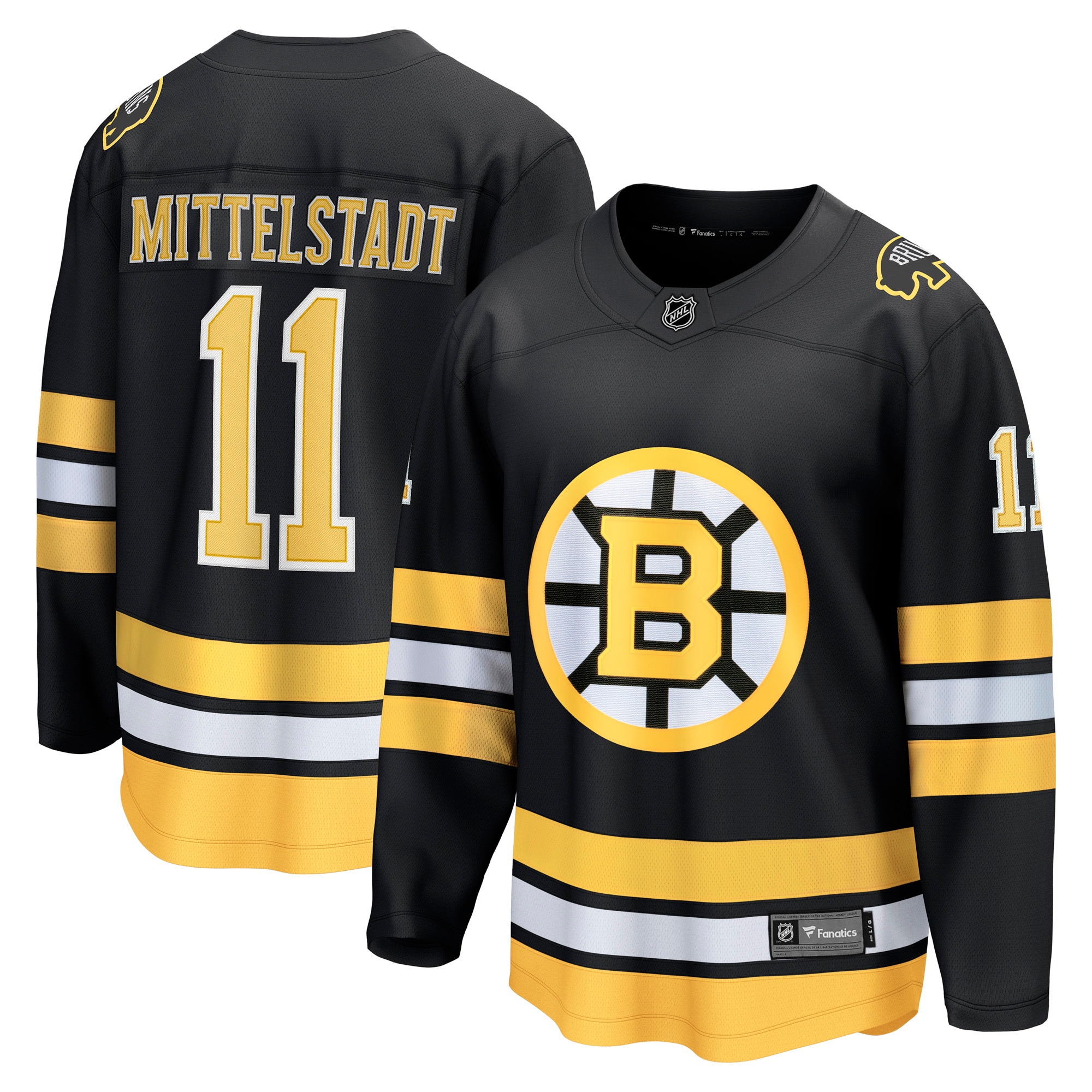 Kids' Boston Bruins Black Player Jersey