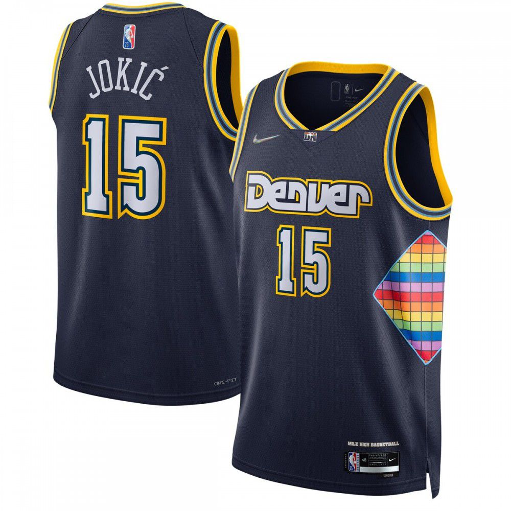 Men's Denver Nuggets 2021/22 Navy City Swingman Jersey