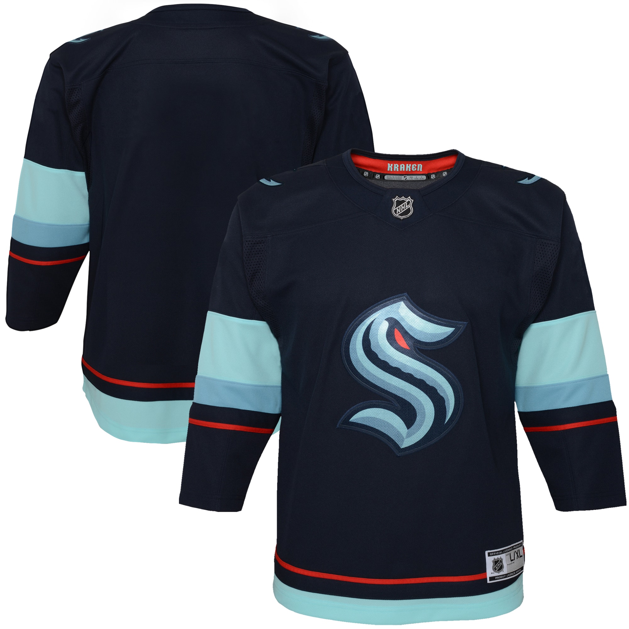 Kids' Seattle Kraken Navy Home Jersey