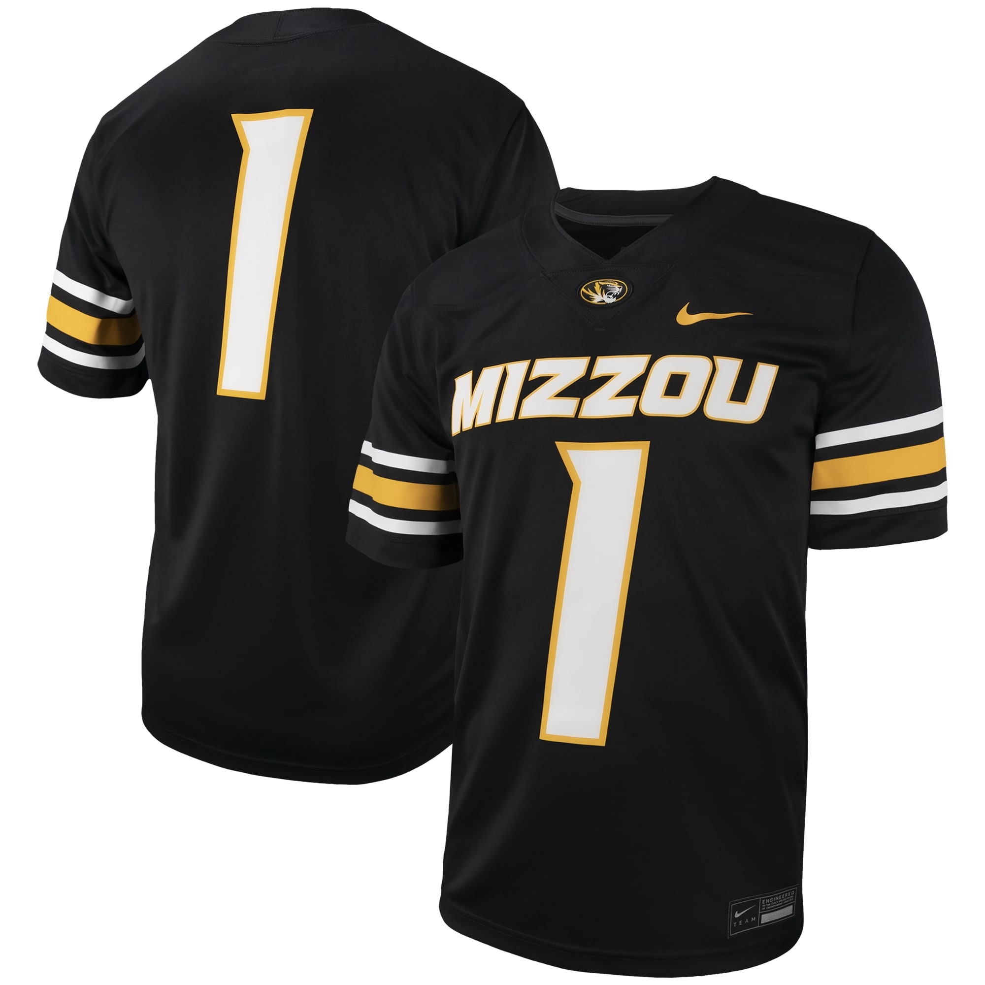 Kids' Missouri Tigers Black Replica Jersey