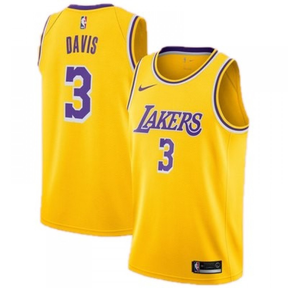 Men's Los Angeles Lakers Yellow Icon Swingman Jersey