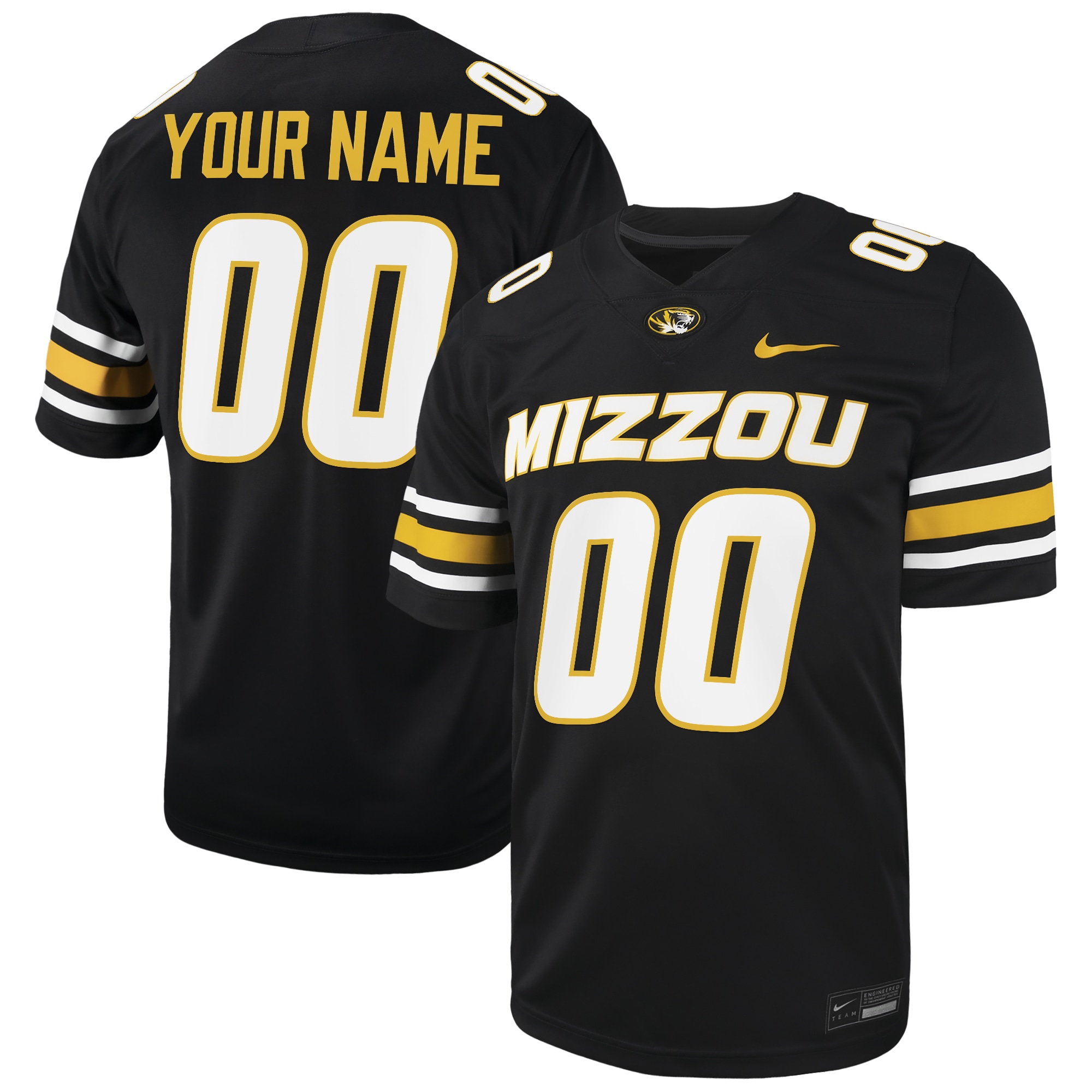 Kids' Missouri Tigers Black Game Jersey