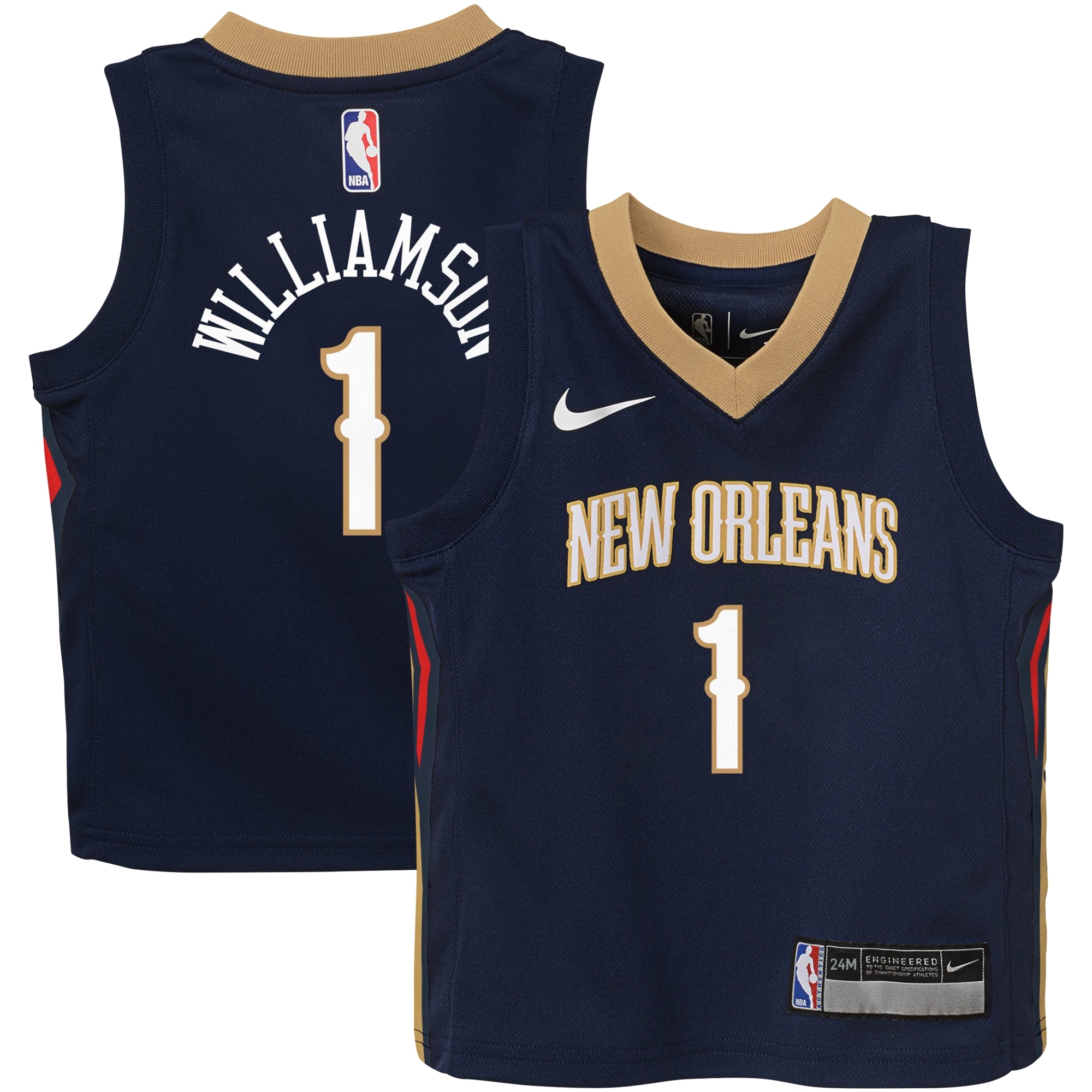 Kids' New Orleans Pelicans Navy Icon Player Jersey