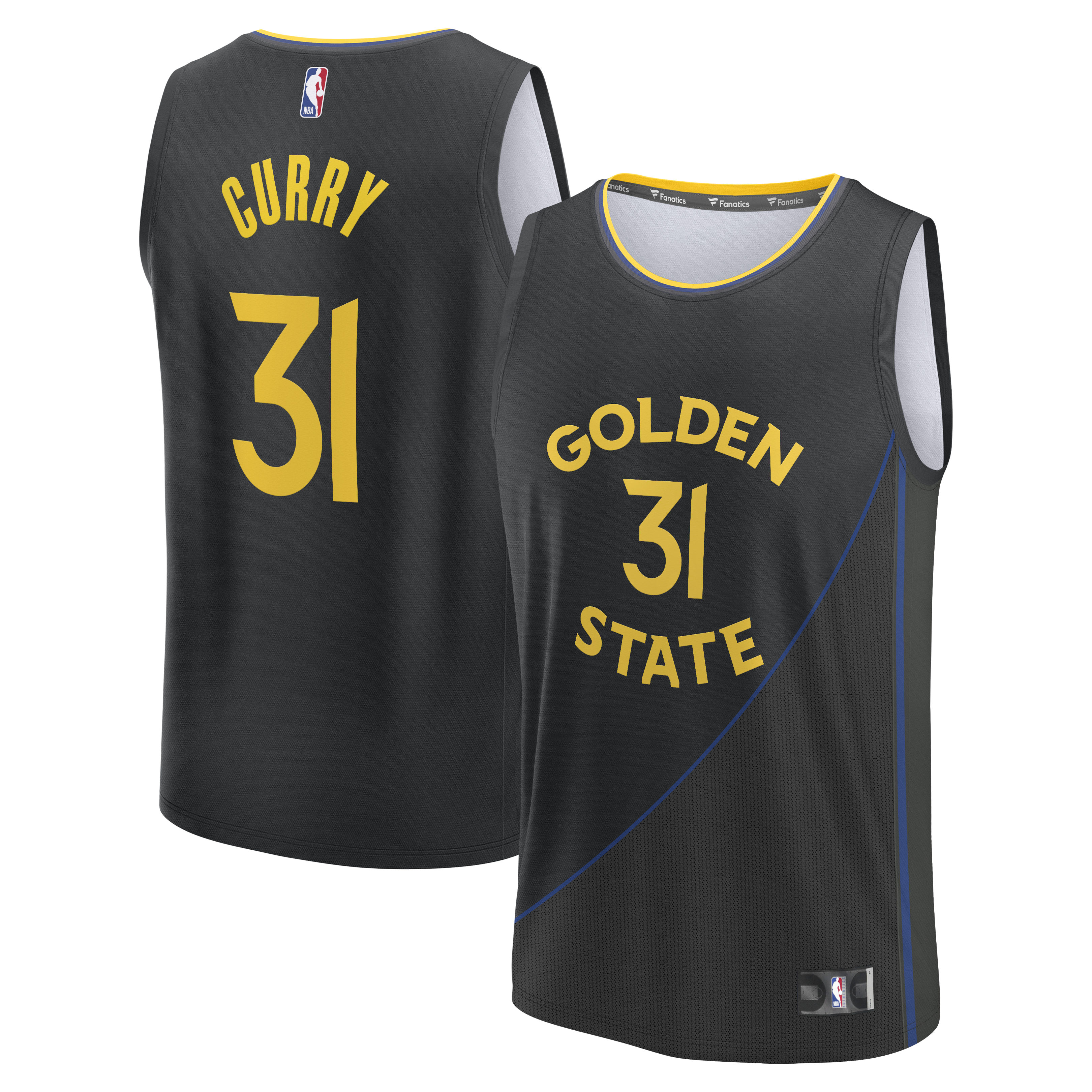 Kids' Golden State Warriors Black Statement Player Jersey