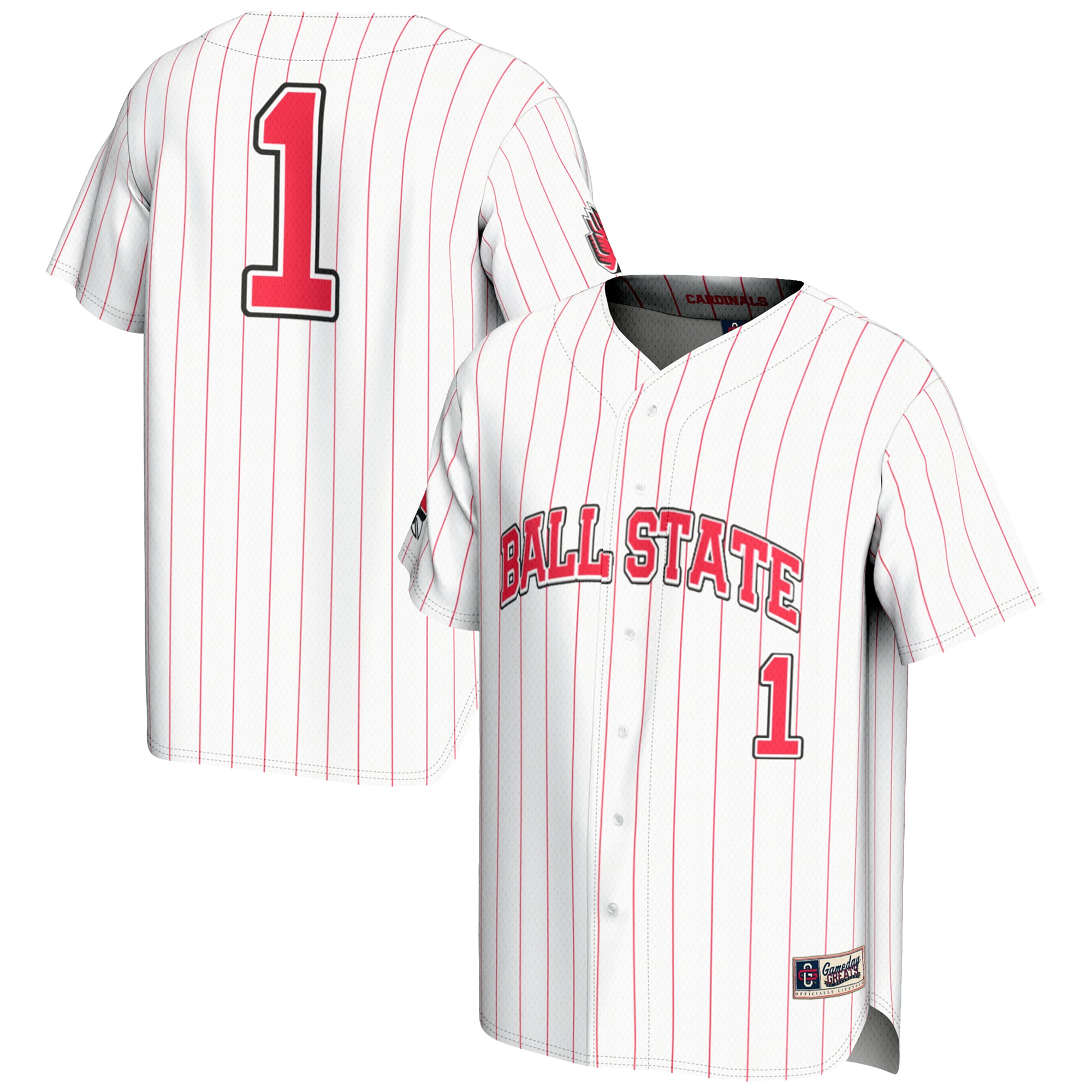 Men's Ball State Cardinals White Fashion Jersey