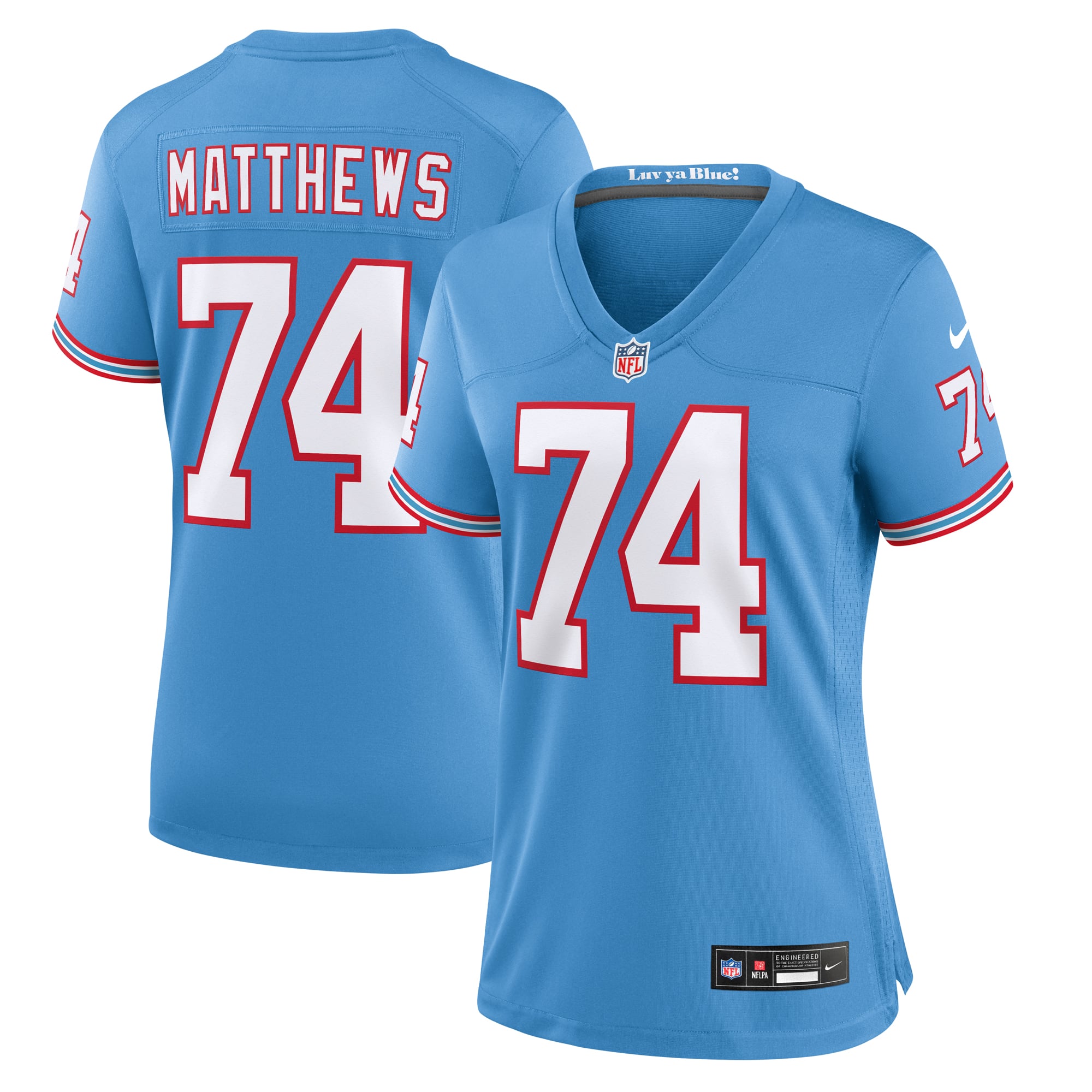 Men's Tennessee Titans Light Throwback Player Jersey