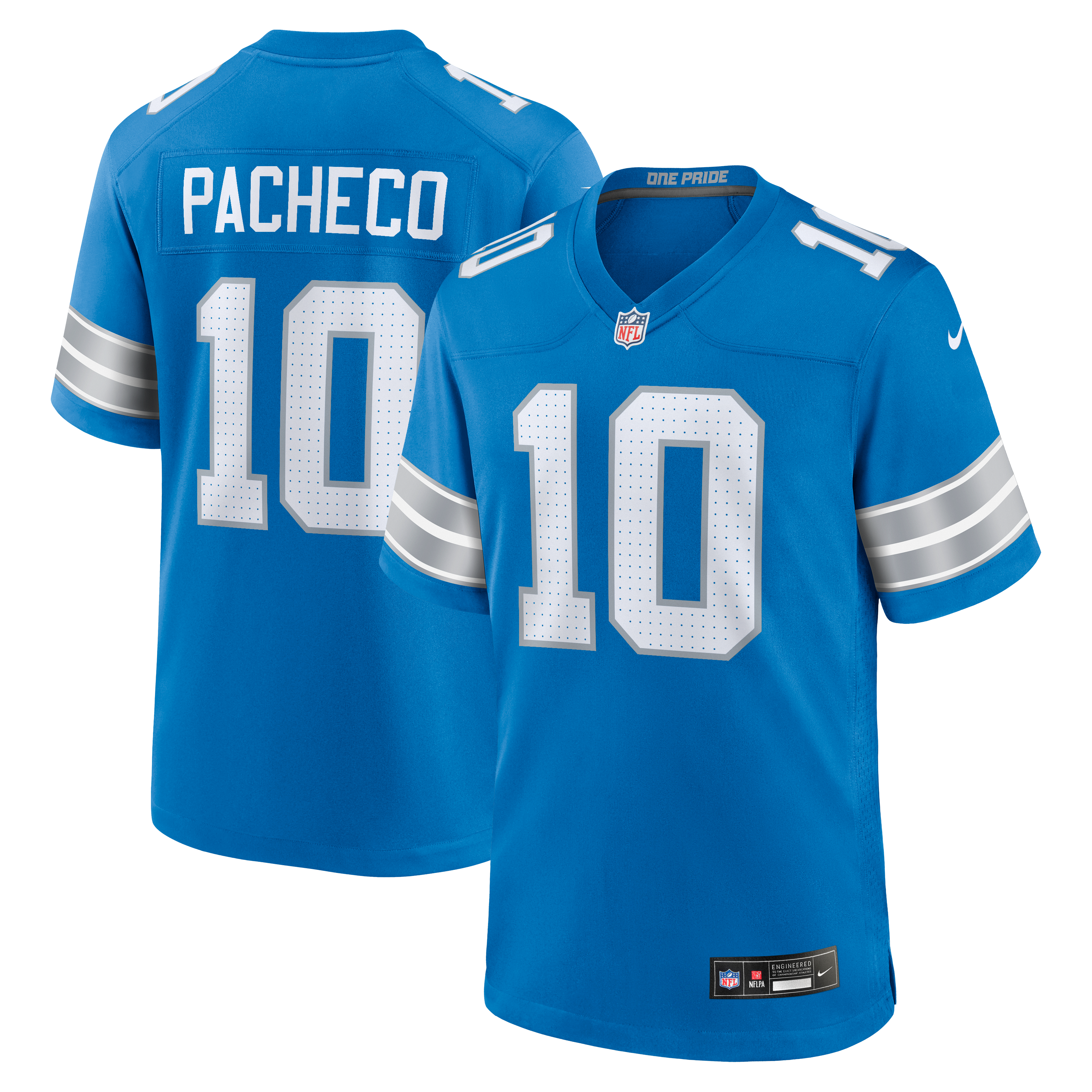 Men's Detroit Lions Blue Game Jersey