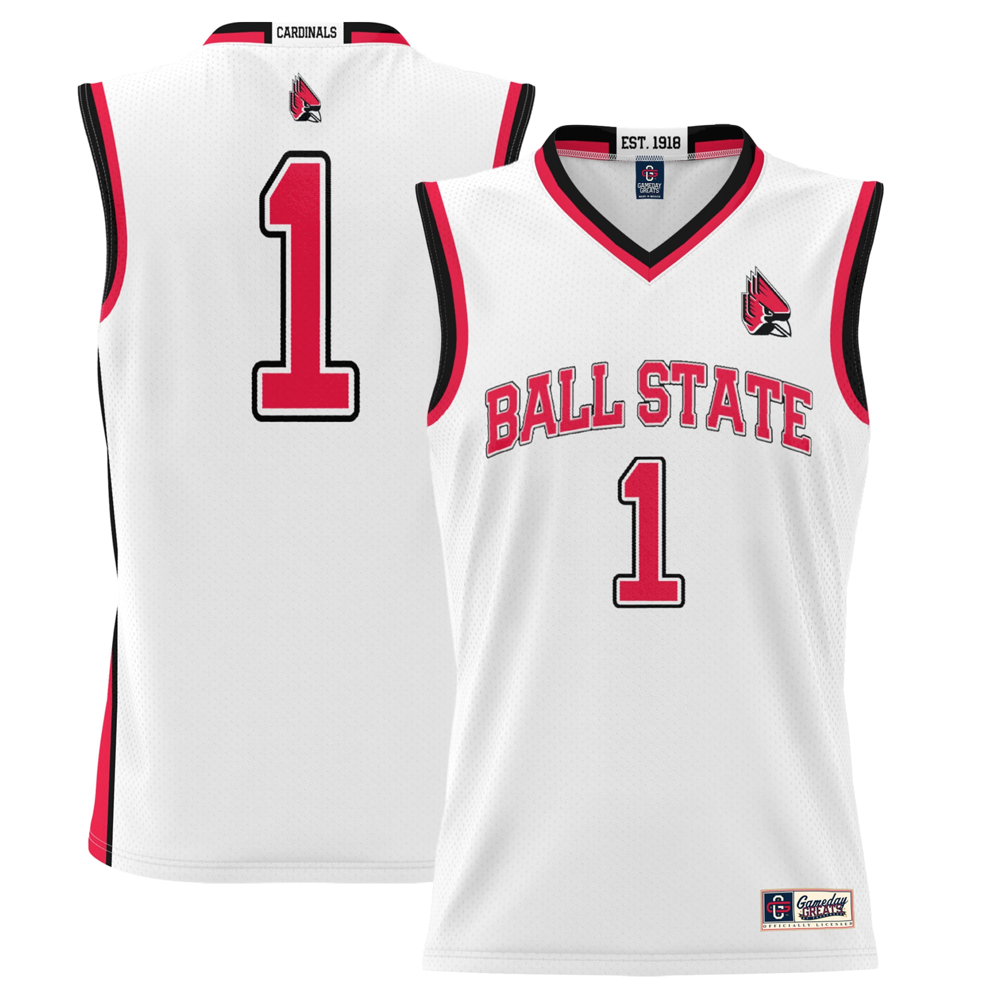 Women's Ball State Cardinals White Jersey