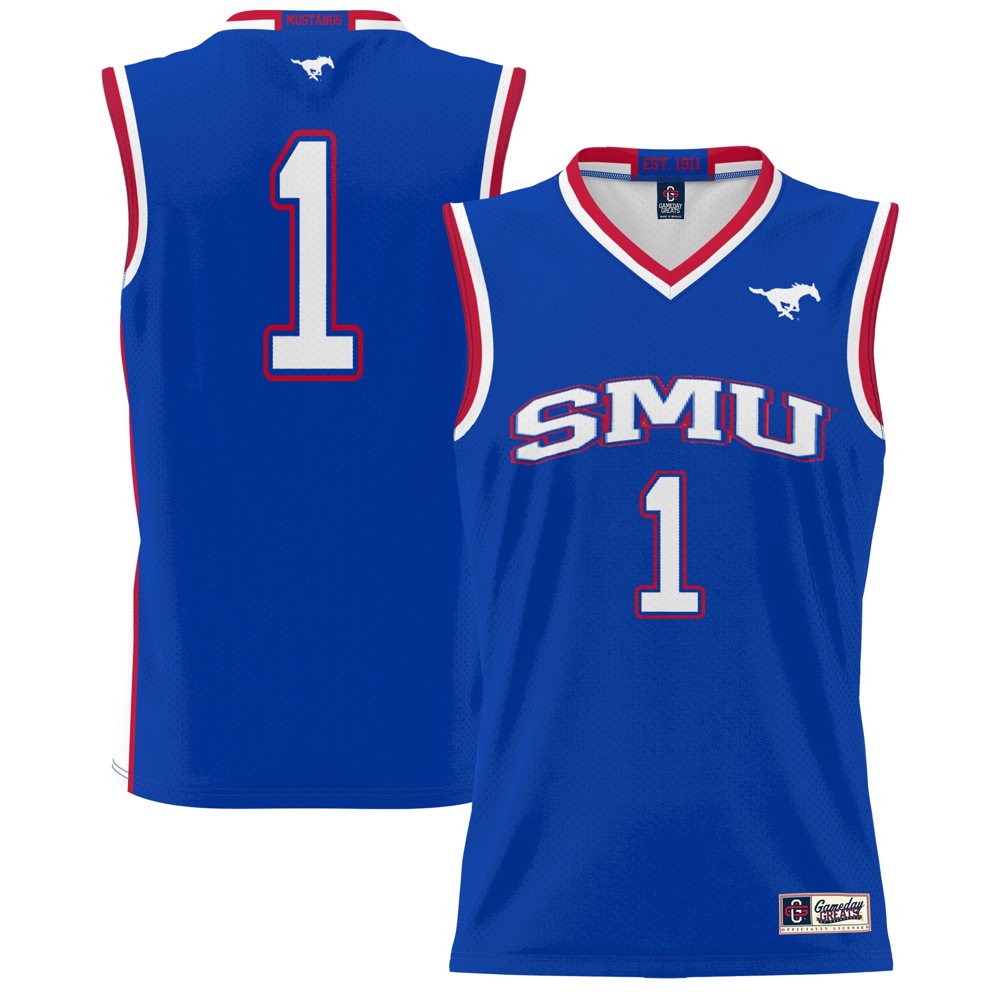 Men's SMU Mustangs Royal Jersey