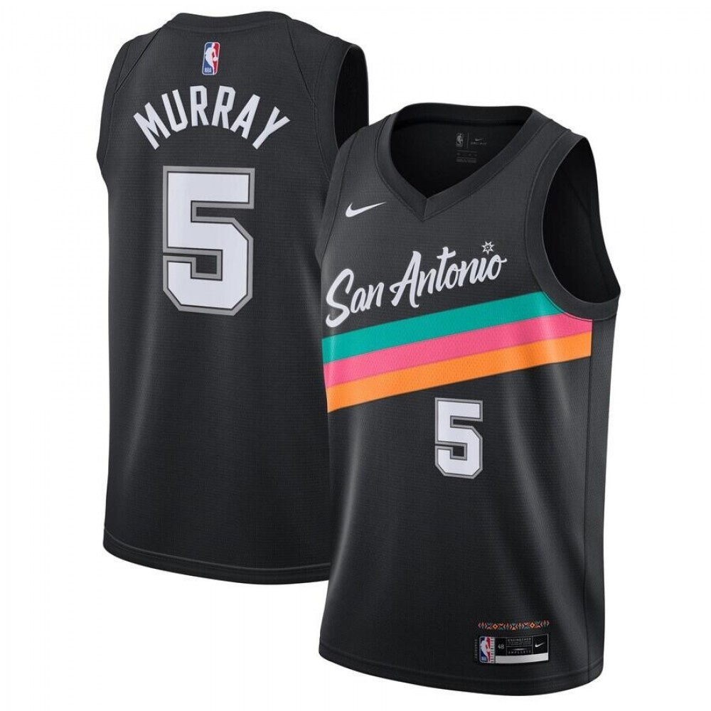 Kids' San Antonio Spurs 2020/21 Black City Swingman Jersey