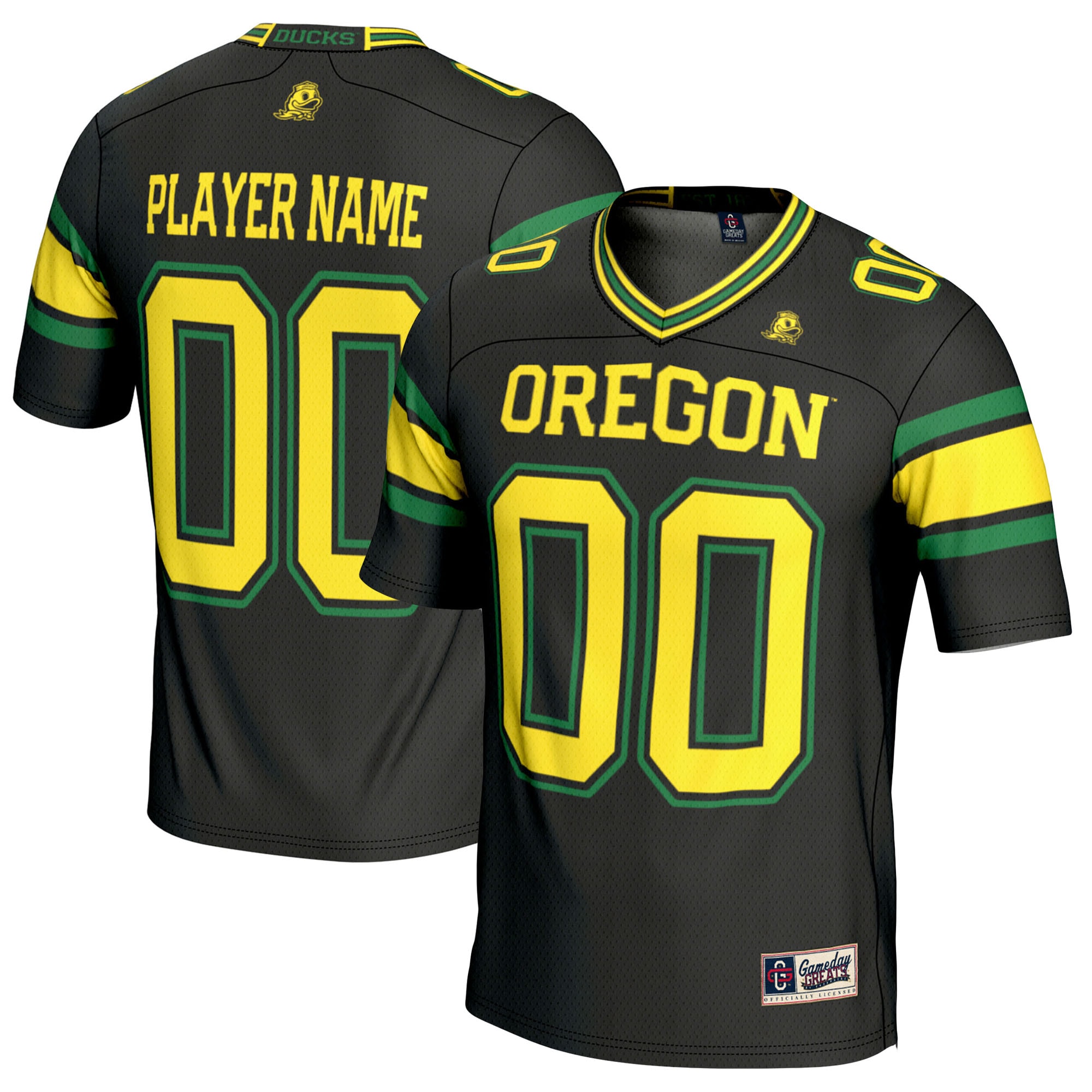 Men's Oregon Ducks Black Player Jersey