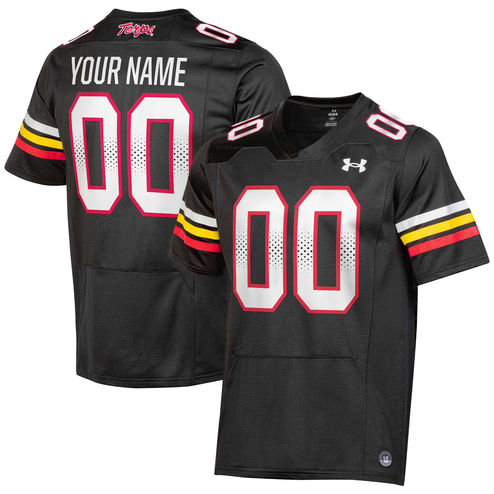Kids' Maryland Terrapins Black Replica Jersey