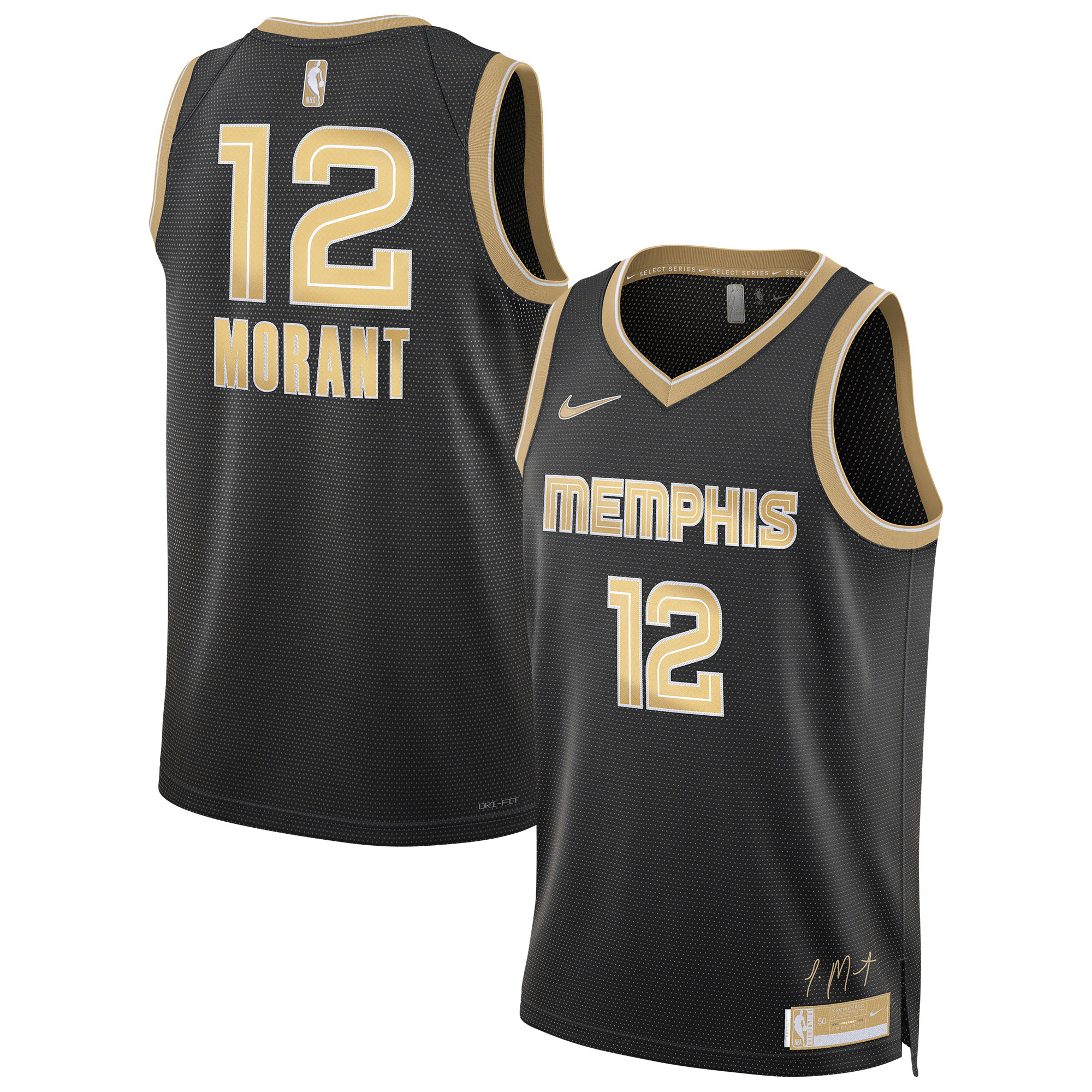 Men's Memphis Grizzlies Black Select Swingman Jersey