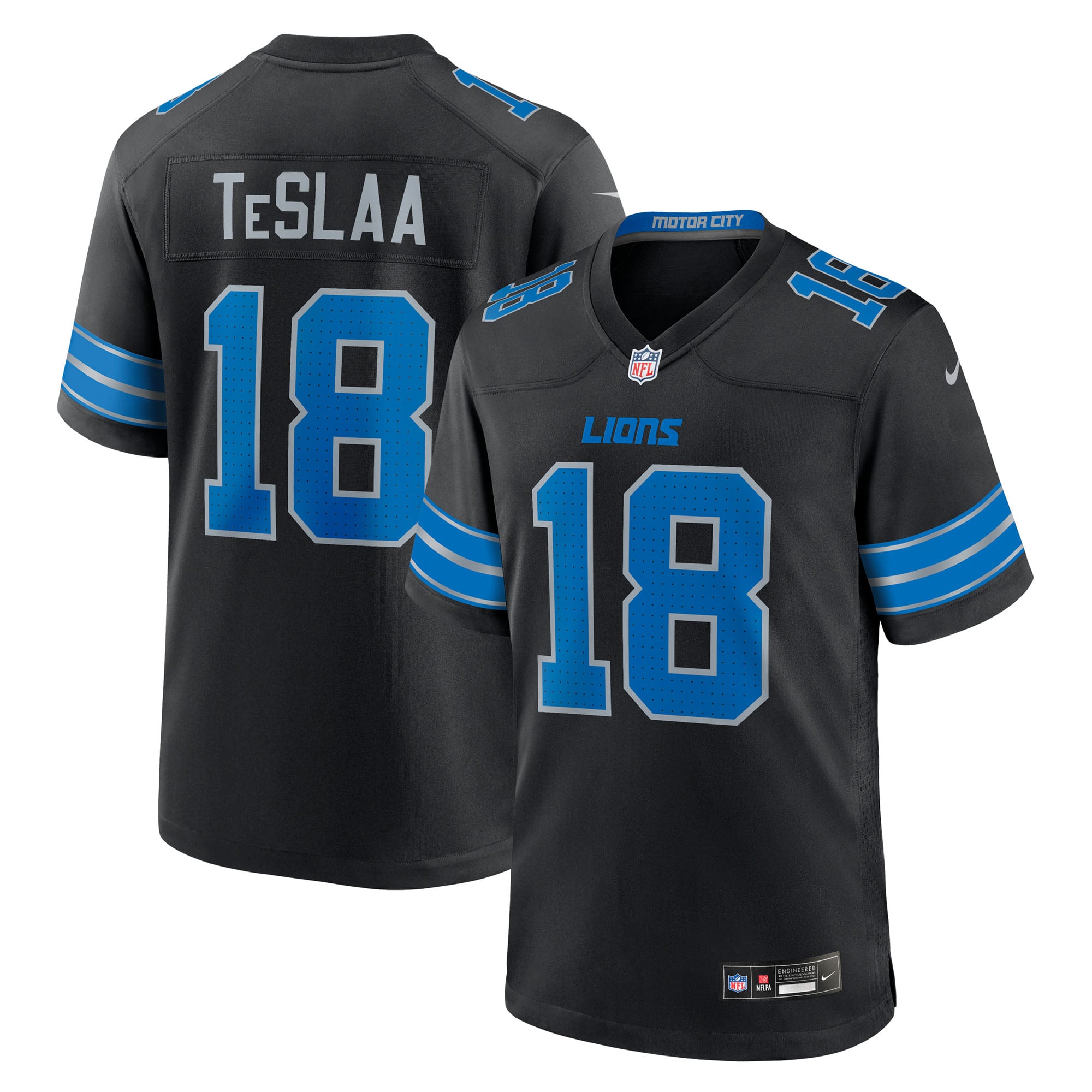 Men's Detroit Lions Black Player Jersey