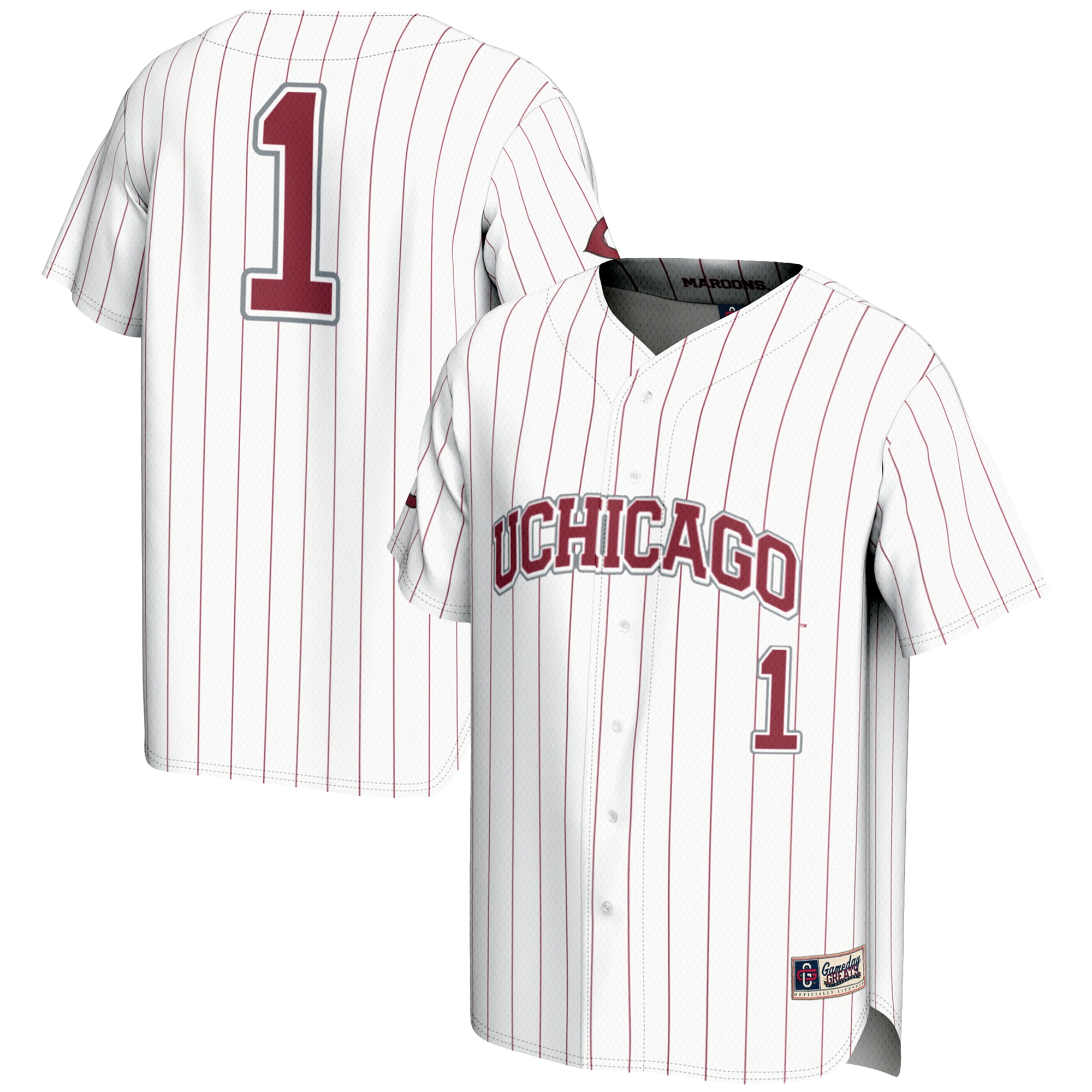 Women's UChicago Maroons White Fashion Jersey