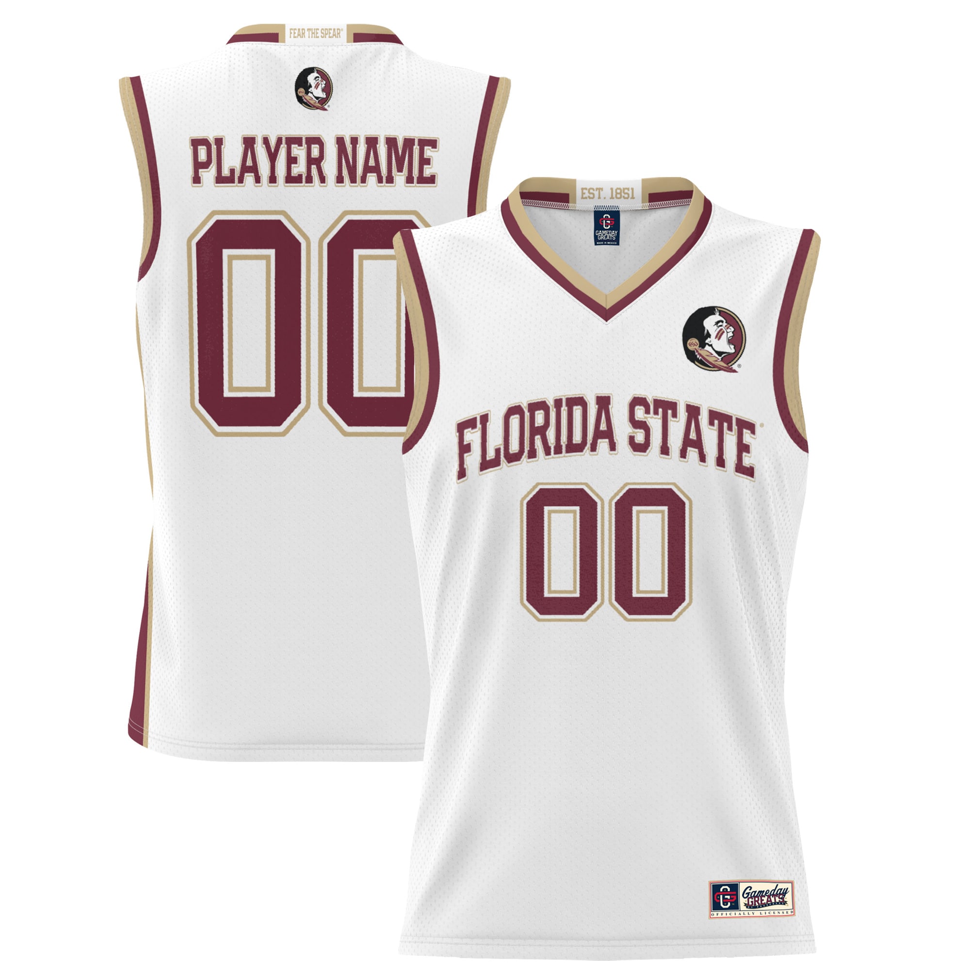 Men's Florida State Seminoles White Player Jersey