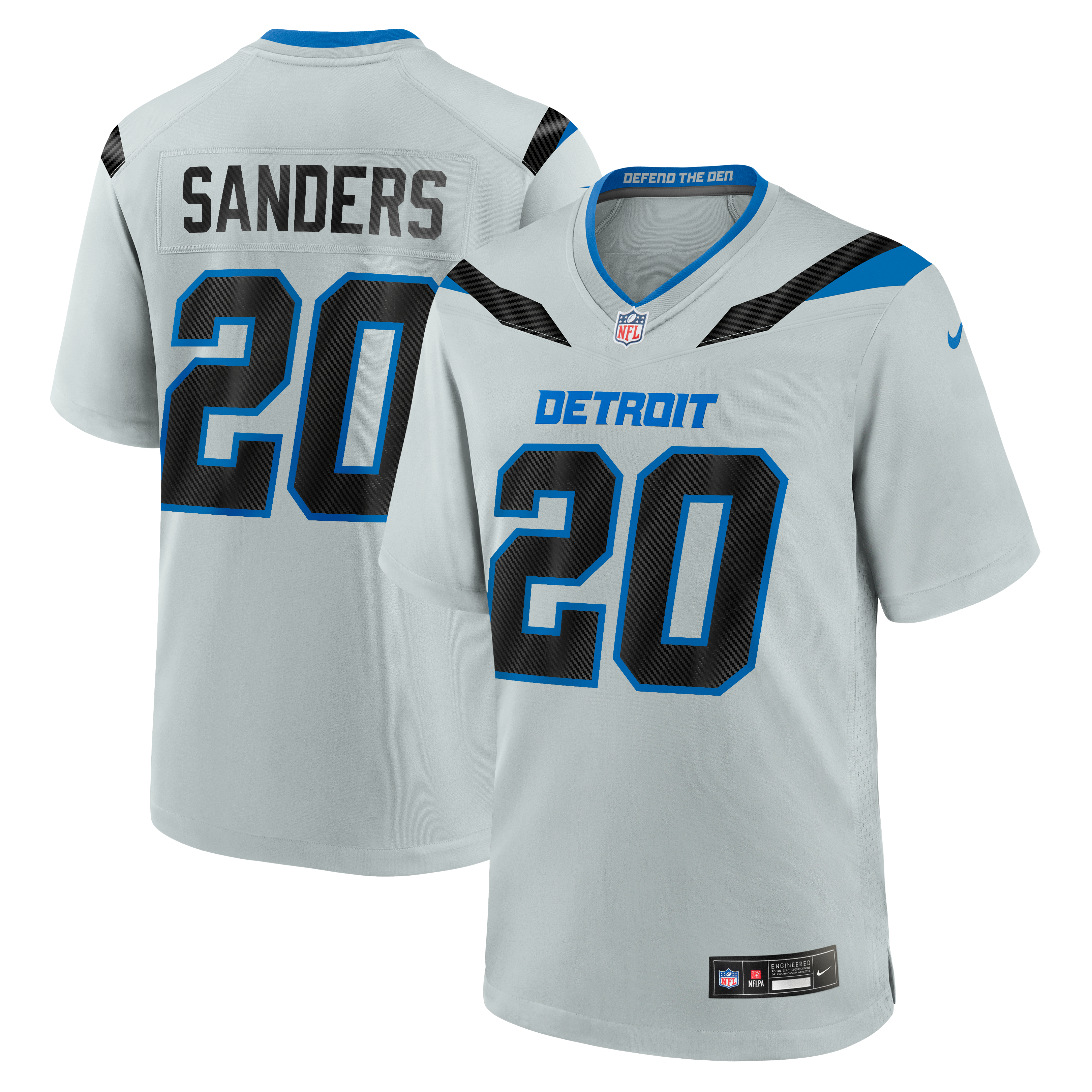 Men's Detroit Lions 2026 Silver Rivalries Game Jersey