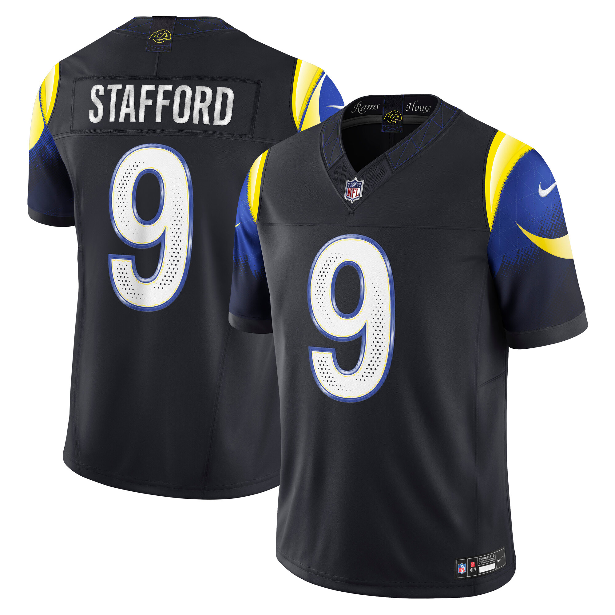 Men's Los Angeles Rams 2025 Midnight Rivalries Stitched Limited Jersey