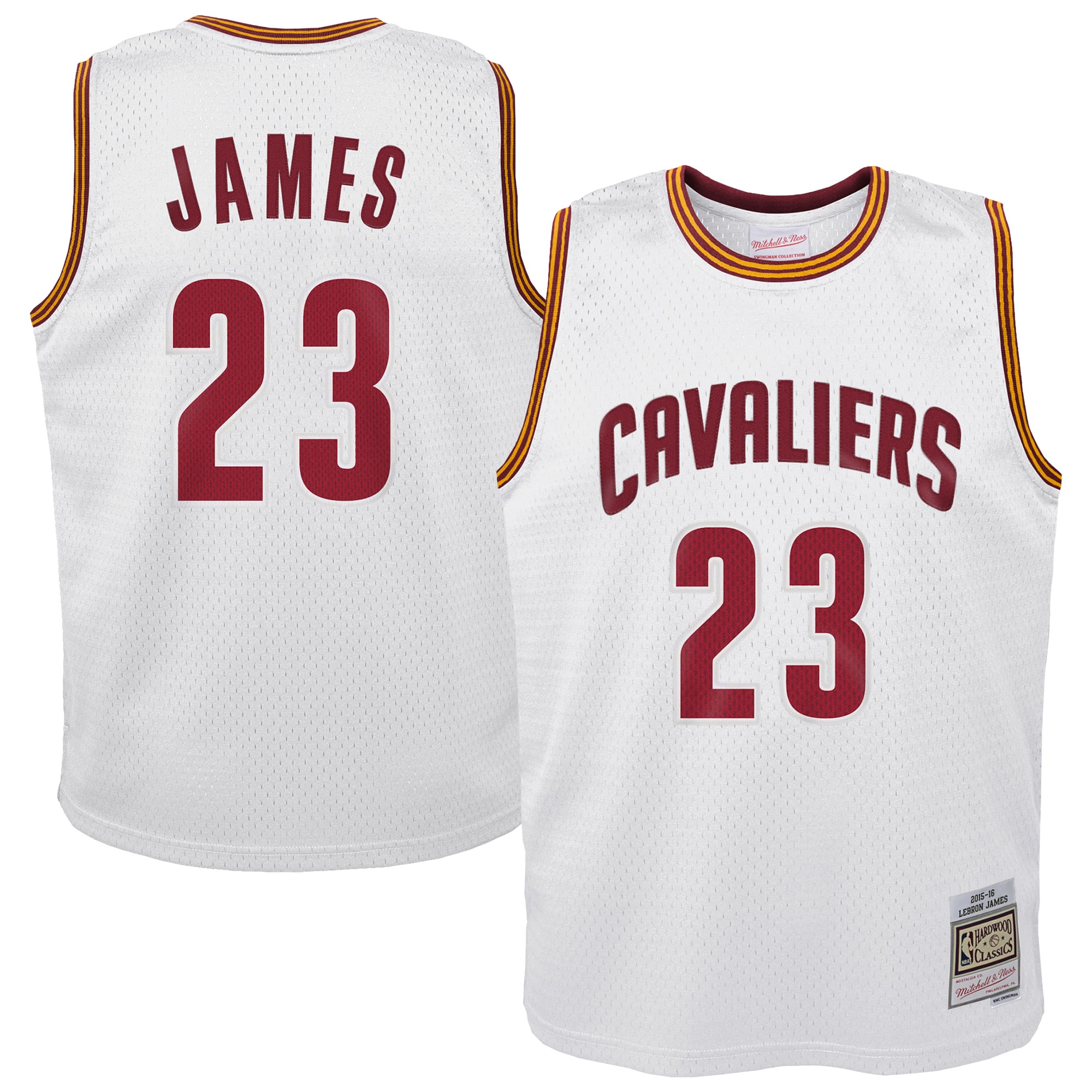 Men's Cleveland Cavaliers 2015/16 White Throwback Swingman Jersey