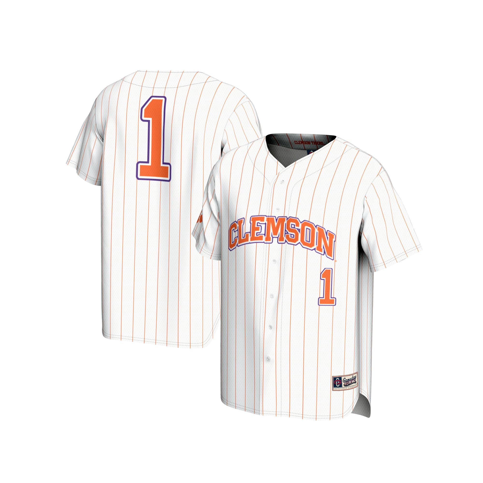 Men's Clemson Tigers White Fashion Jersey