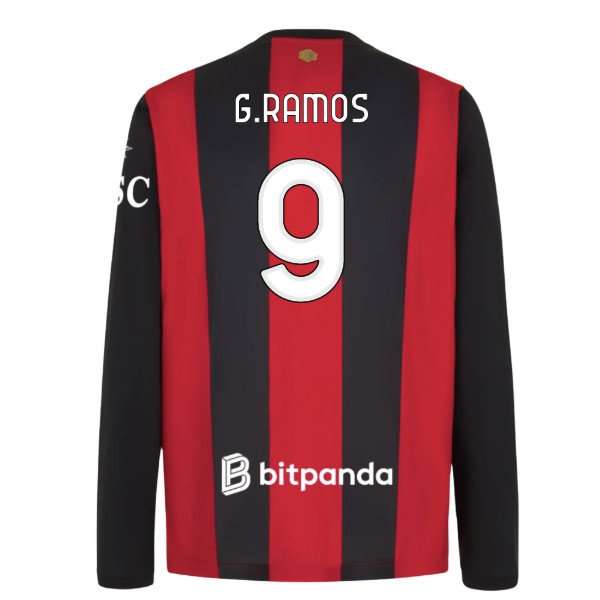Kids' AC Milan 2026/27 Home Long Sleeve Jersey