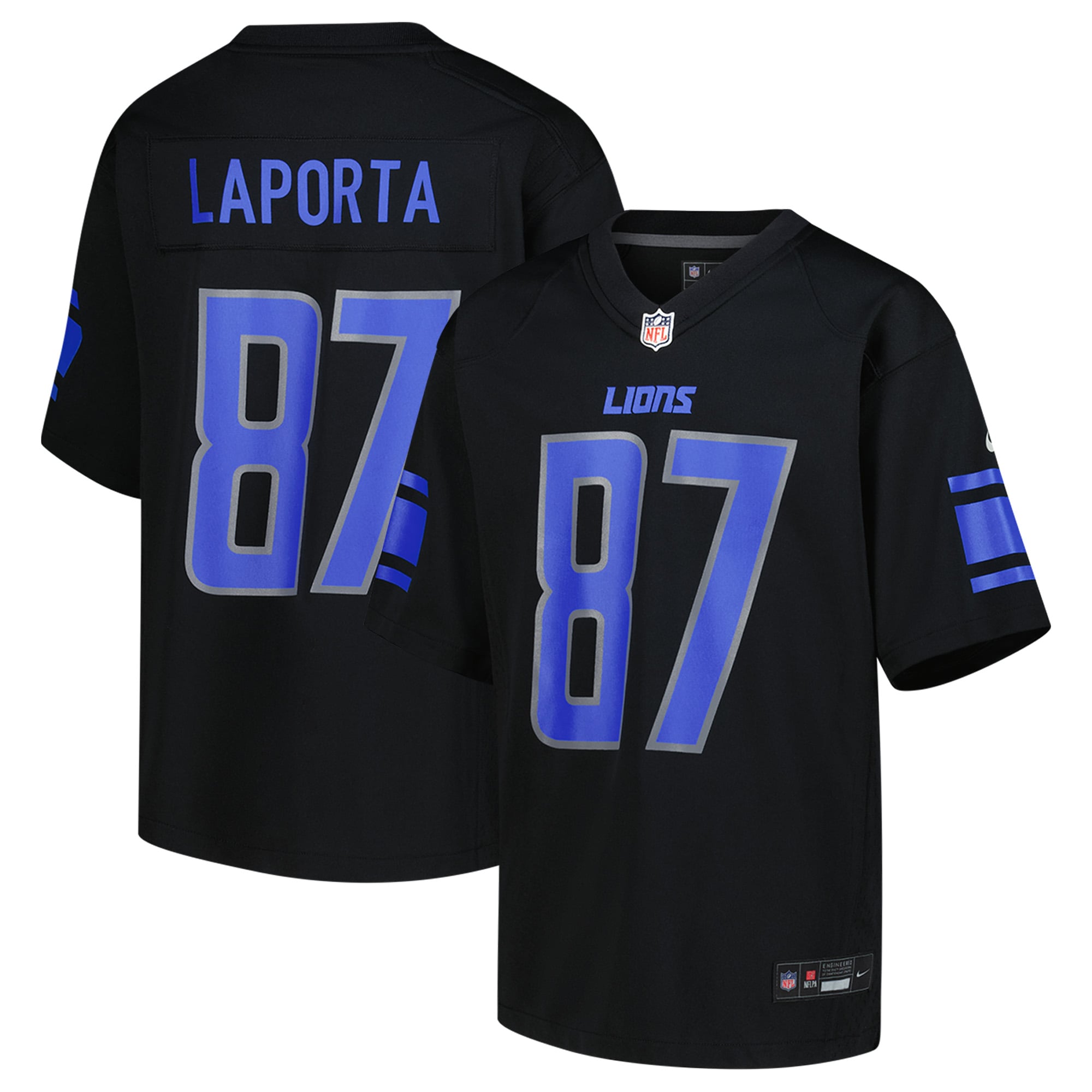 Women's Detroit Lions Black Game Jersey