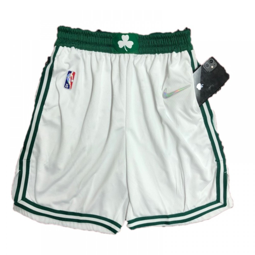 Men's Boston Celtics 2021/22 White Swingman Shorts