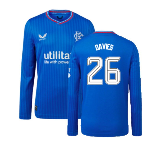 Kids' Rangers 2023/24 Home Long Sleeve Jersey