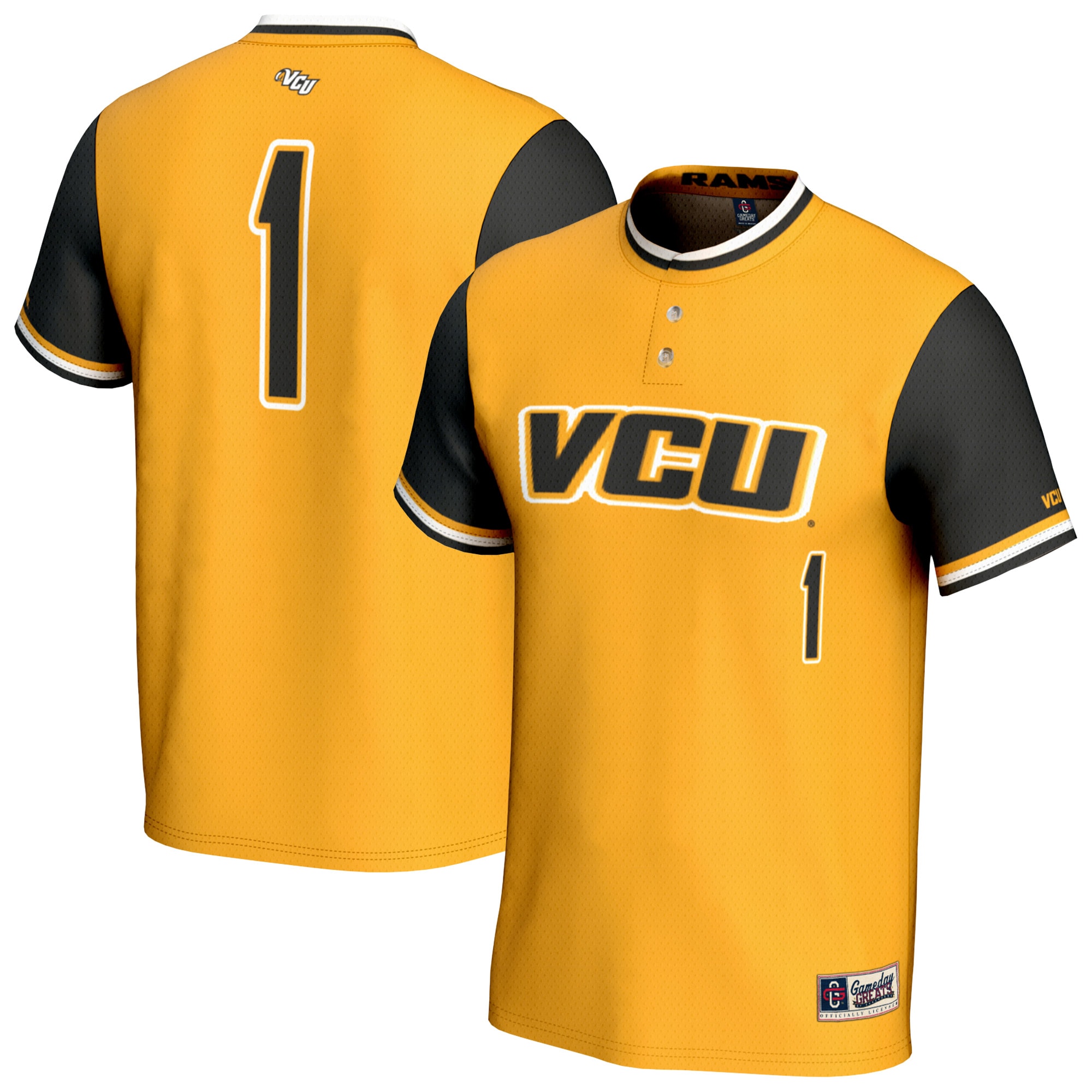 Men's VCU Rams Gold Fashion Jersey