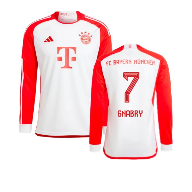 Kids' Bayern Munich 2023/24 Home Long Sleeve Jersey