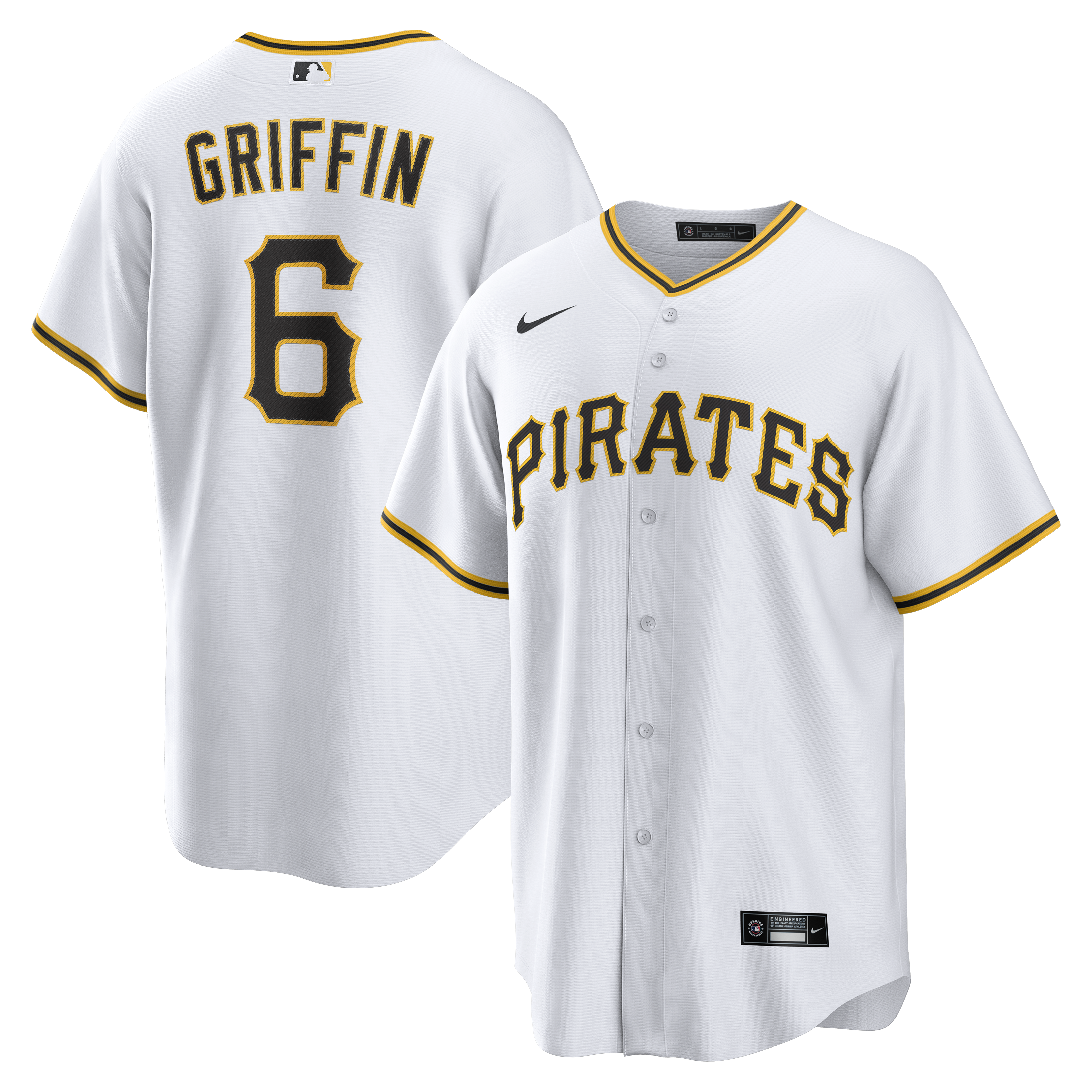 Men's Pittsburgh Pirates White Replica Jersey