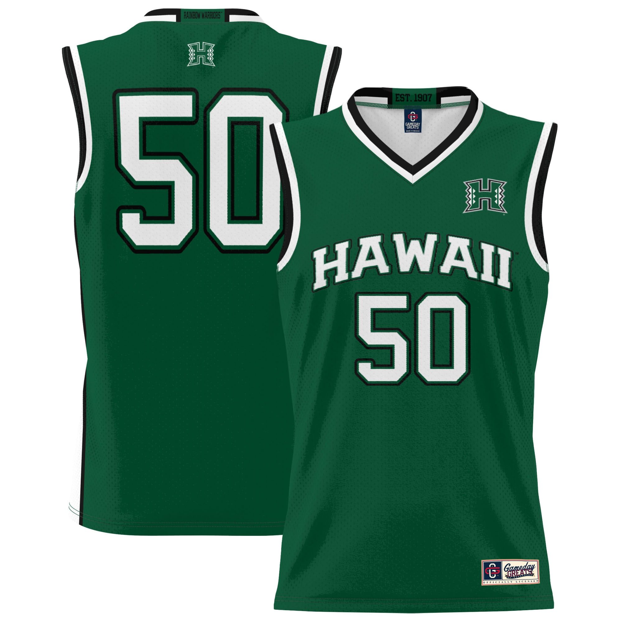 Men's Hawaii Rainbow Warriors Green Jersey