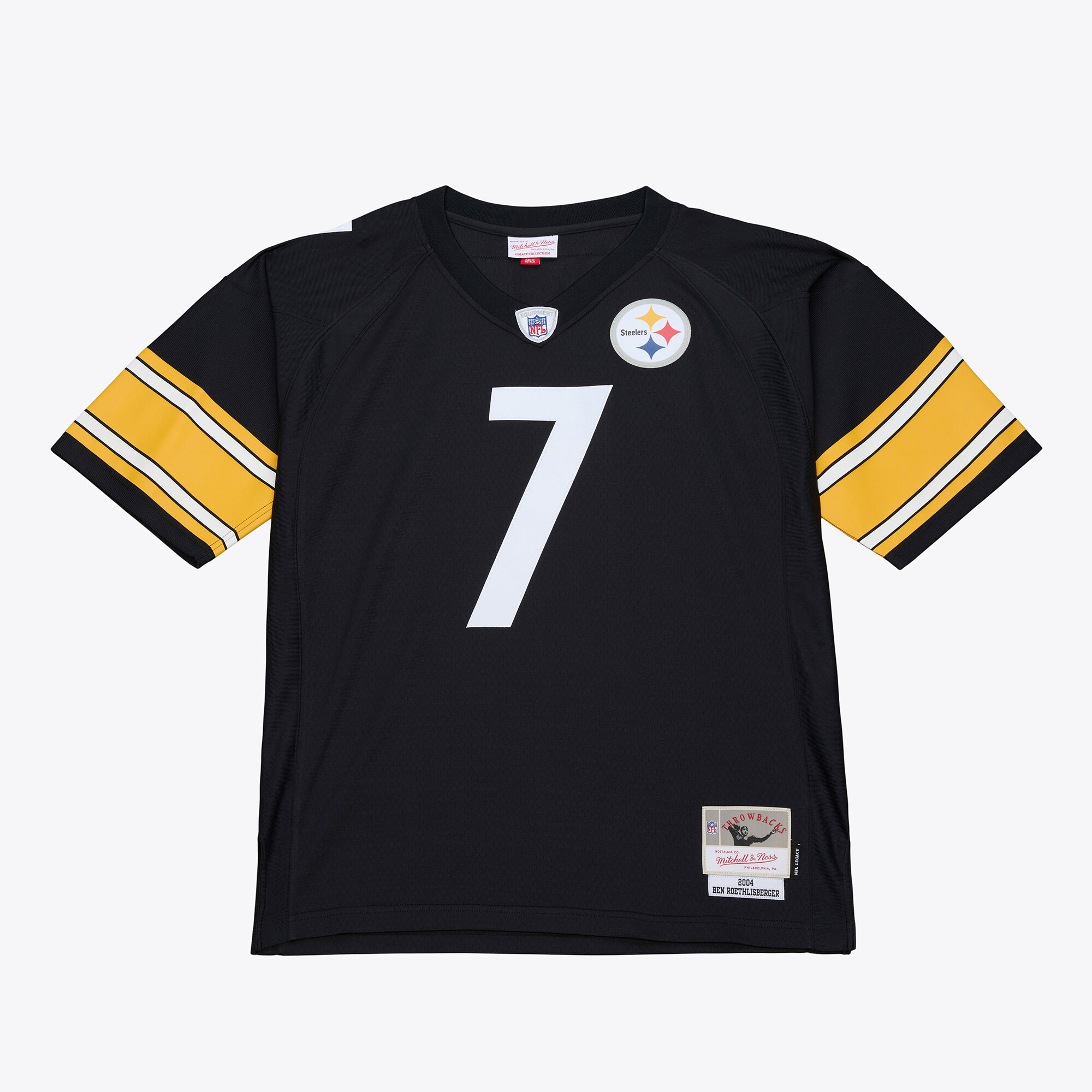 Kids' Pittsburgh Steelers Black Throwback Replica Jersey